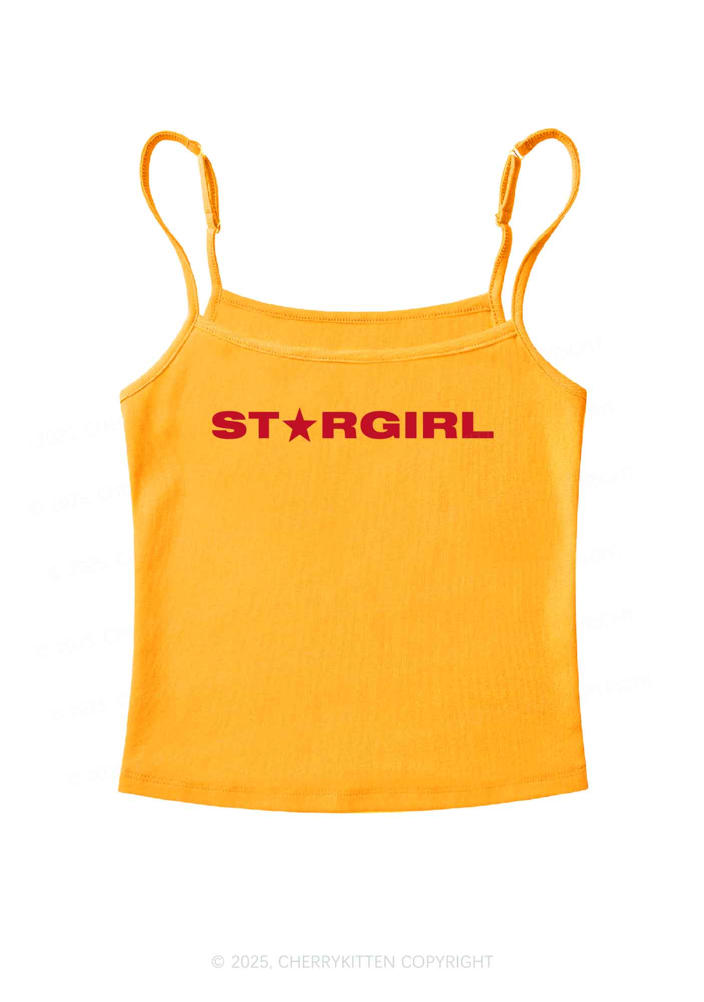 Red Stargirl Y2K Spaghetti Strap Cami Cherrykitten