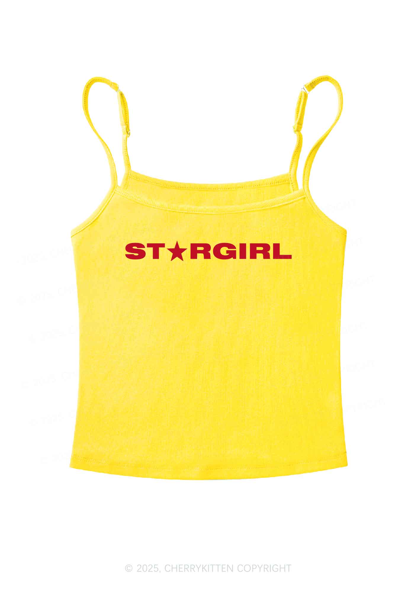 Red Stargirl Y2K Spaghetti Strap Cami Cherrykitten