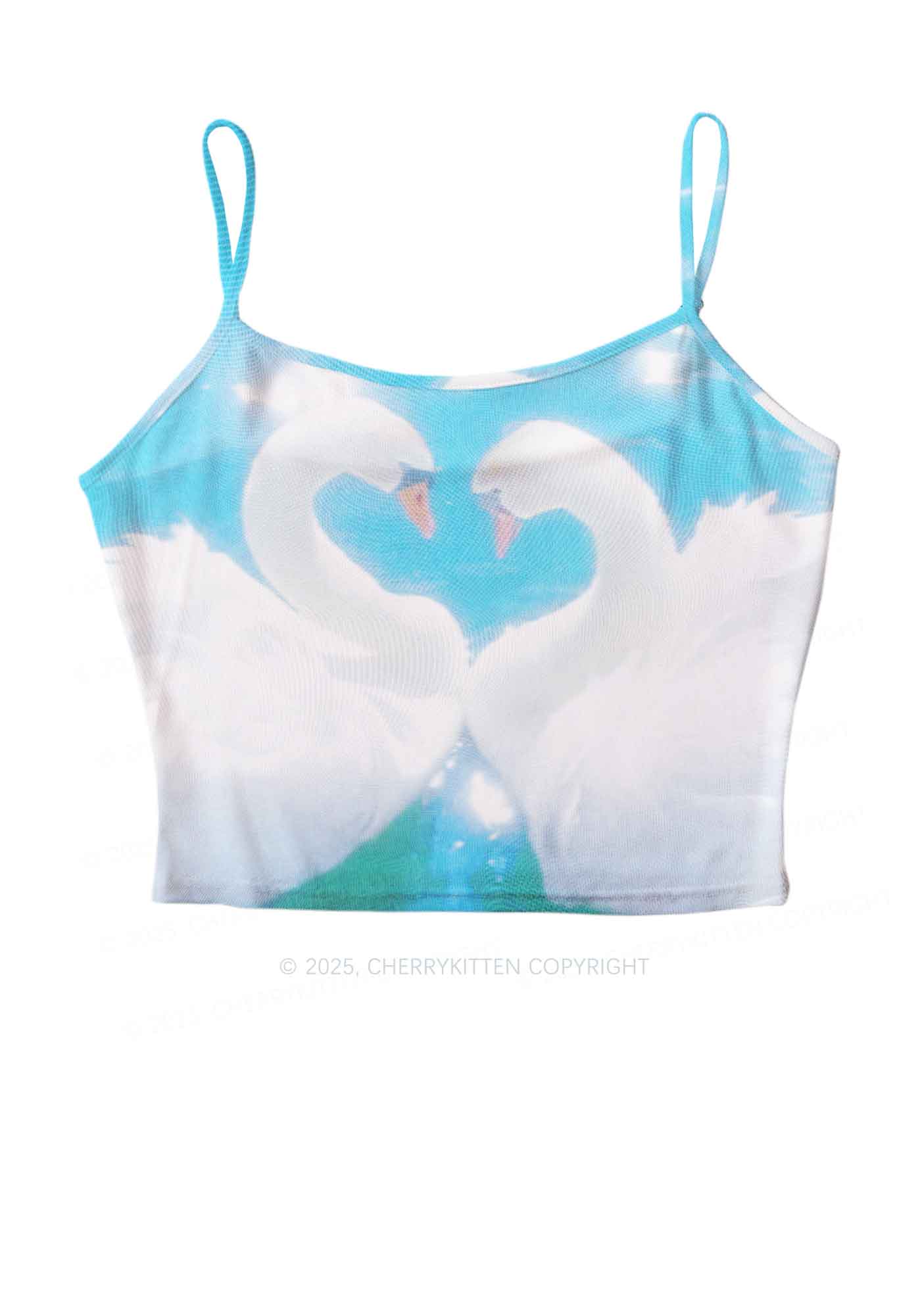 Swan Lovers Y2K Mesh Cami Tank Cherrykitten