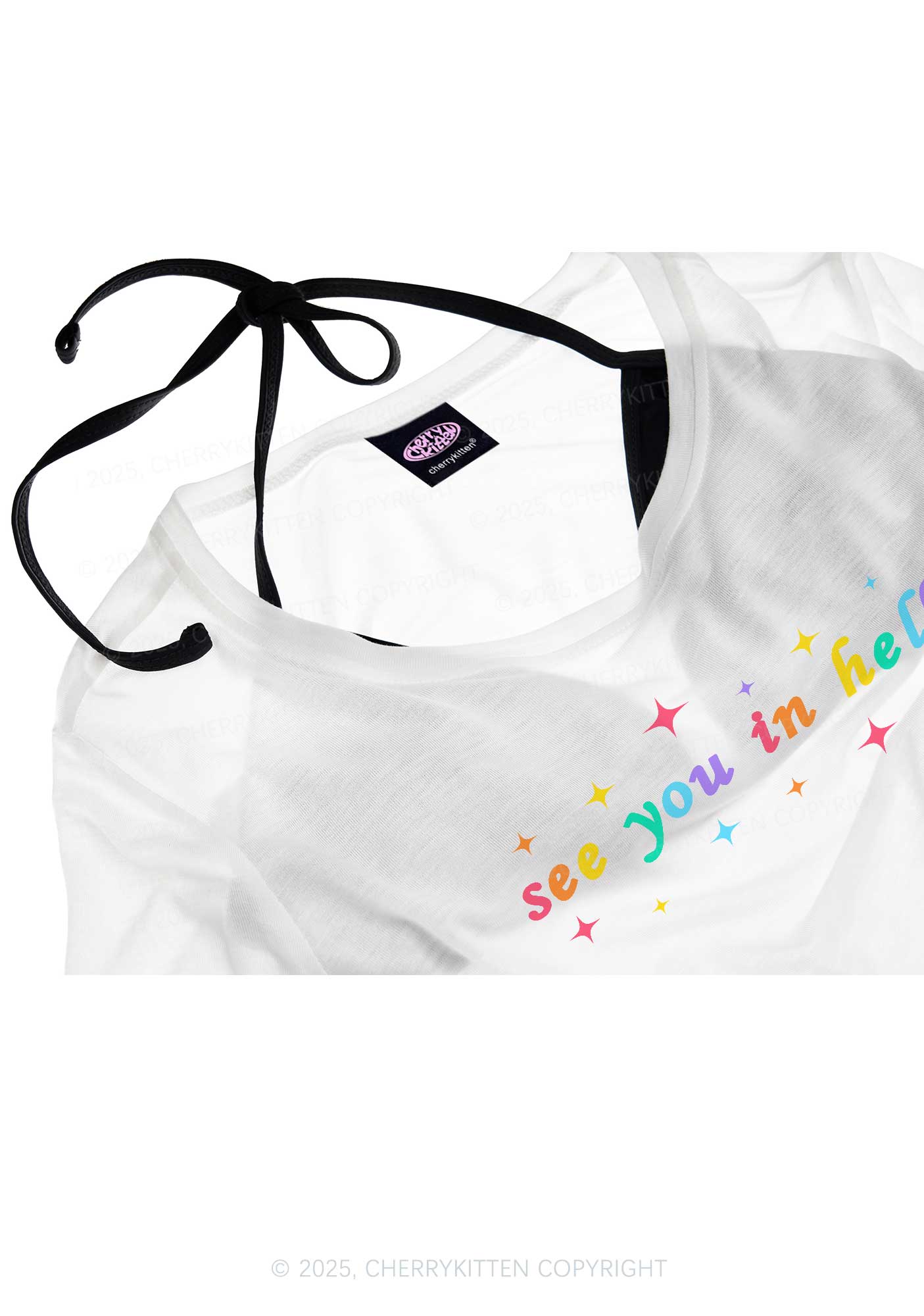 See You In Hell Y2K Sheer Boyfriend Tee Cherrykitten