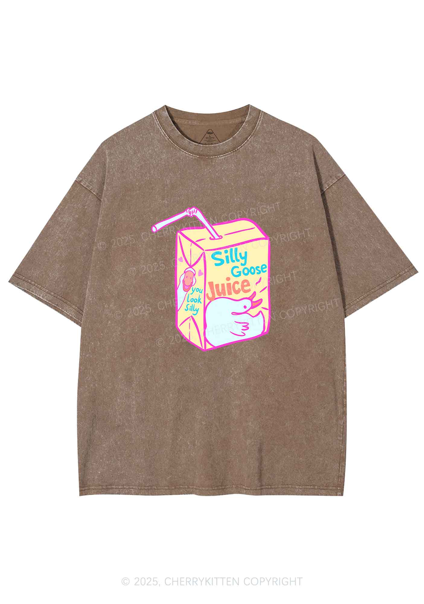 Look Silly Goose Juice Y2K Shirts Washed Tee Cherrykitten