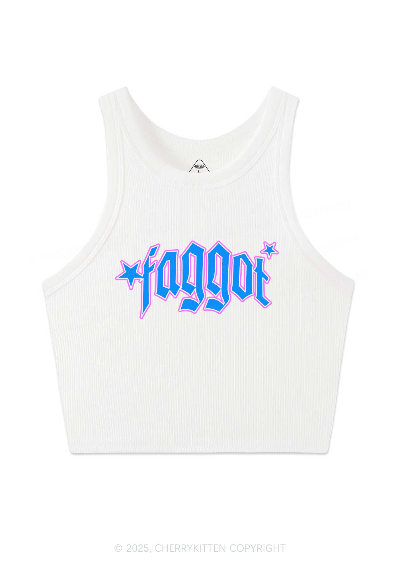 Faggot Stars Pride Y2K Crop Tank Top Cherrykitten