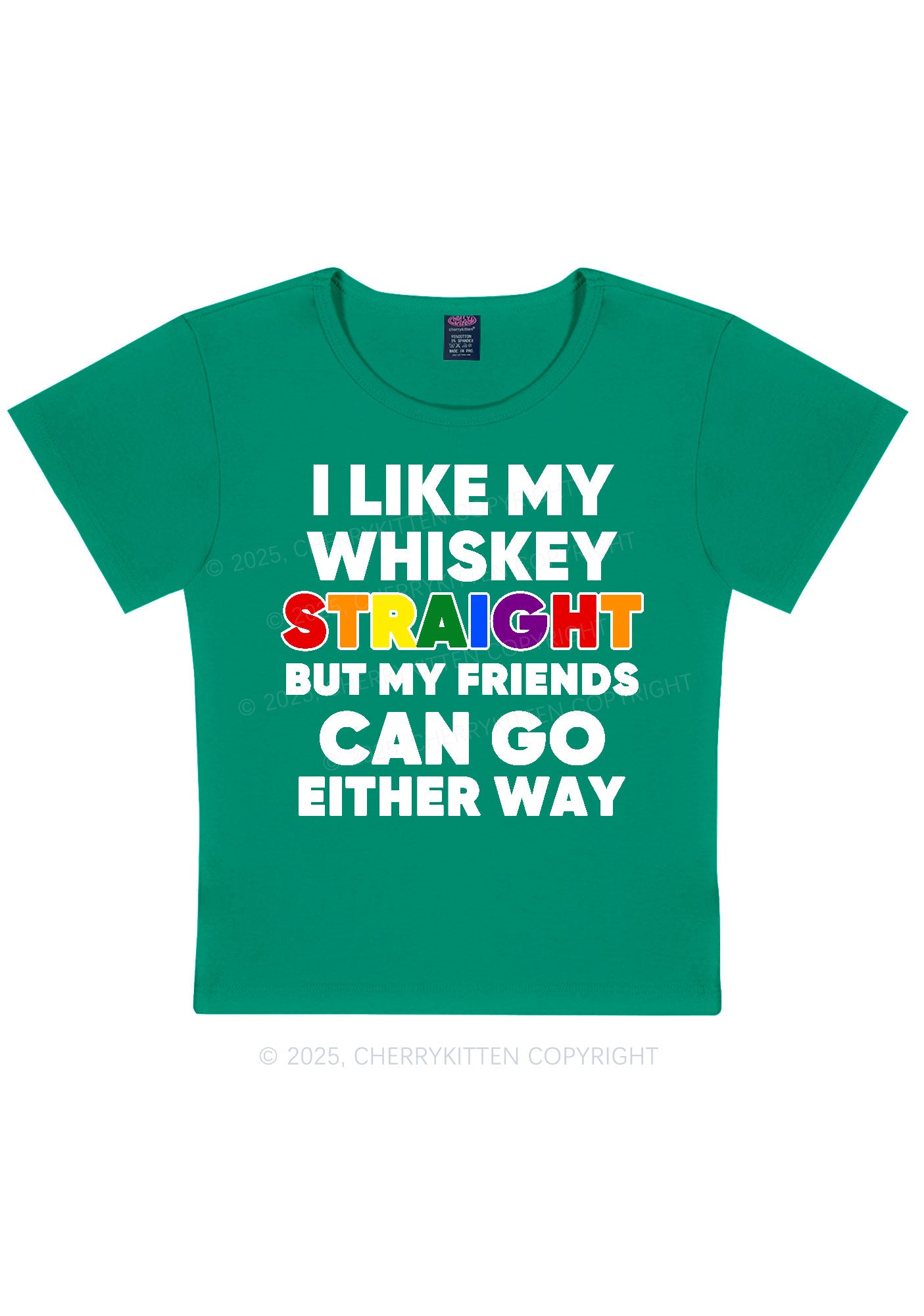 I Like Straight Pride Y2K Baby Tee Cherrykitten