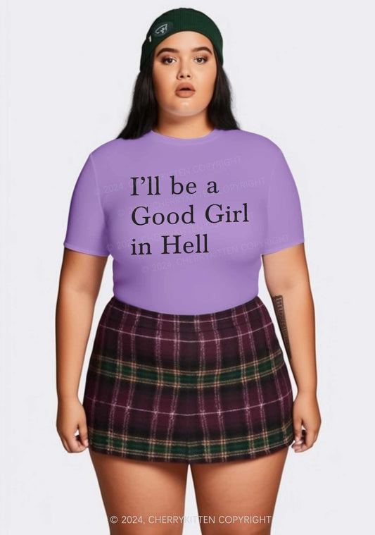 Curvy Good Girl In Hell Y2K Baby Tee Cherrykitten