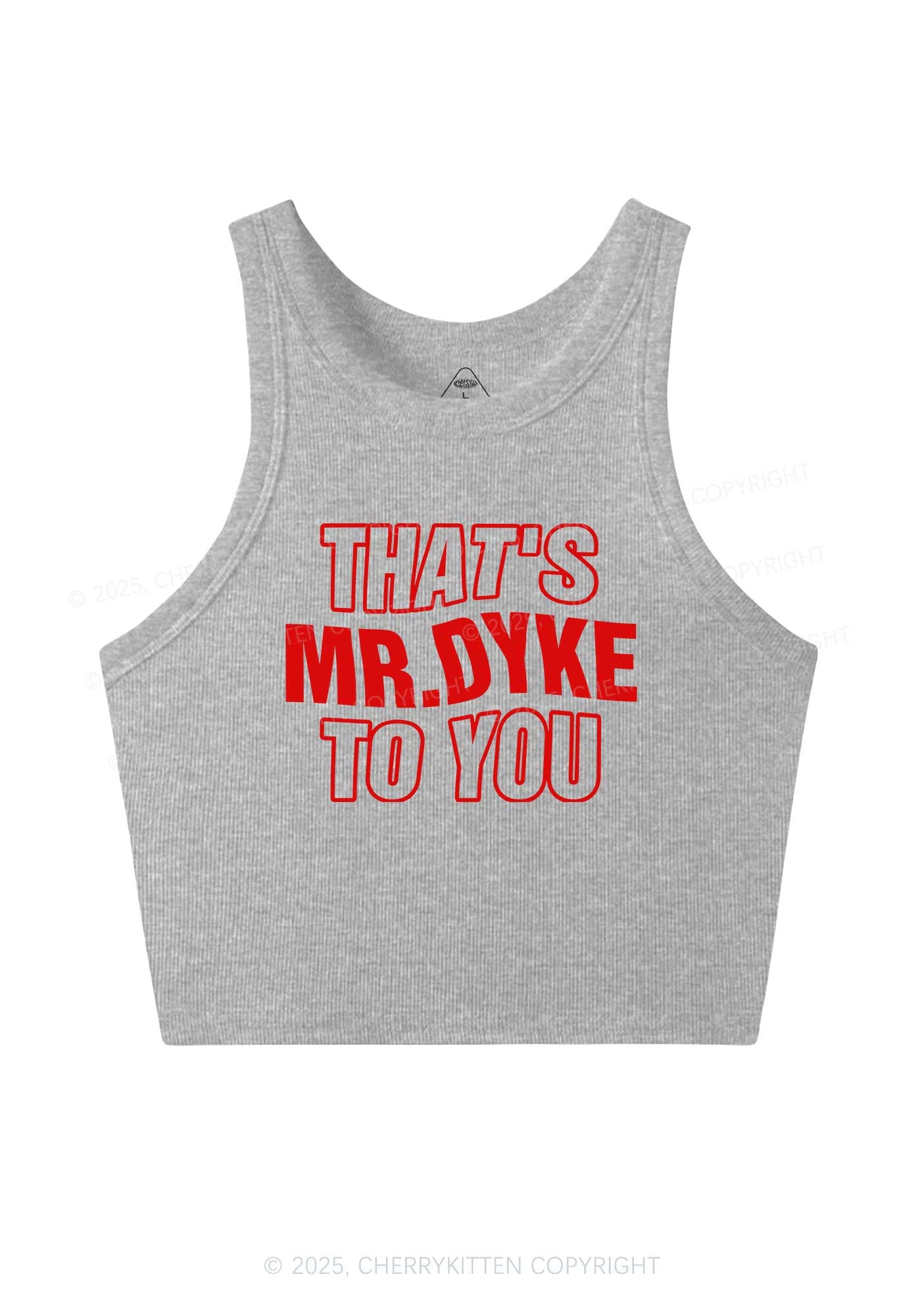 Thats Mr Dyke Pride Y2K Crop Tank Top Cherrykitten