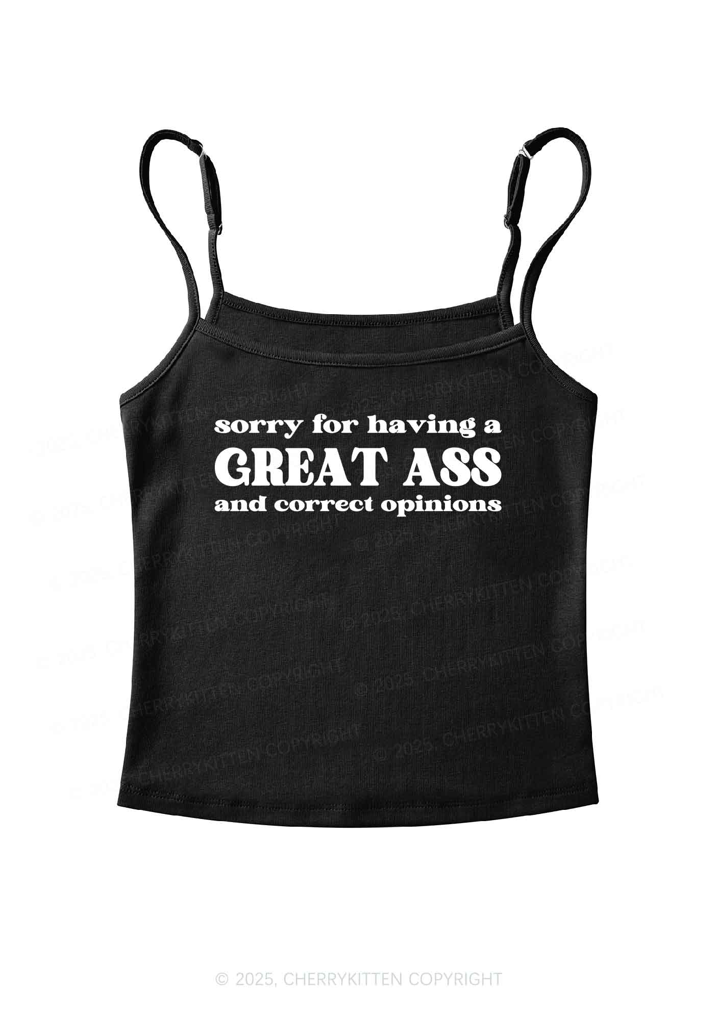 Sorry For Having Great Axx Y2K Spaghetti Strap Cami Cherrykitten