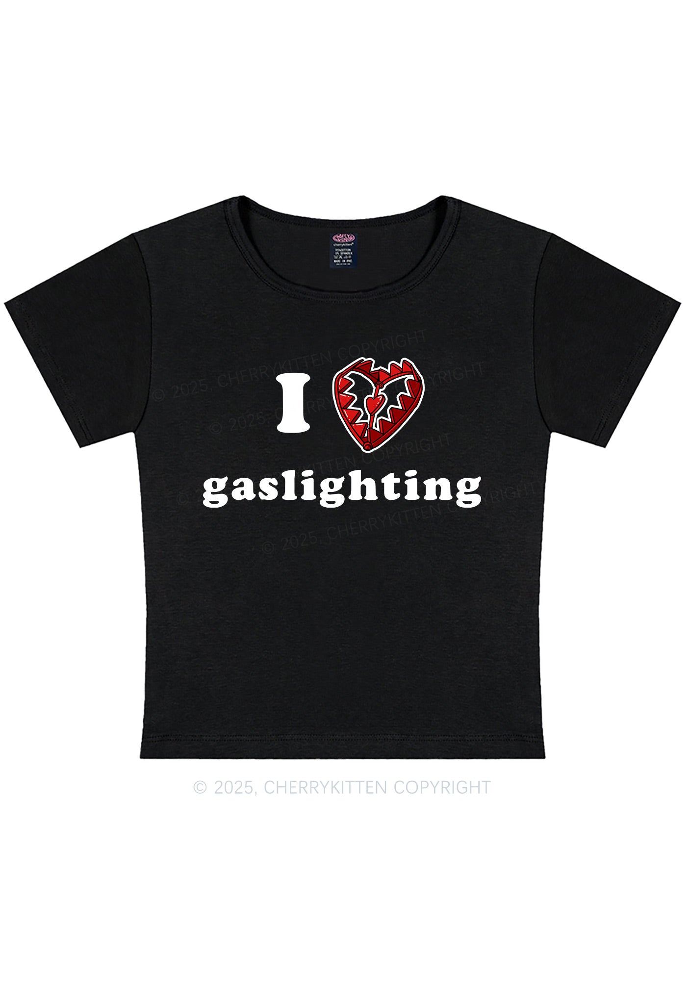 Love Gaslighting Y2K Baby Tee Cherrykitten