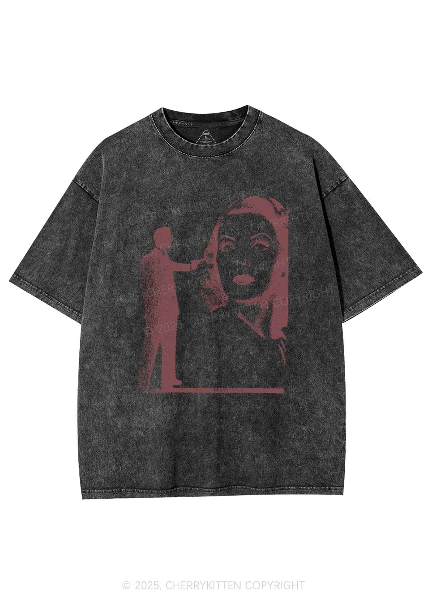Woman Shot Y2K Washed Tee Cherrykitten