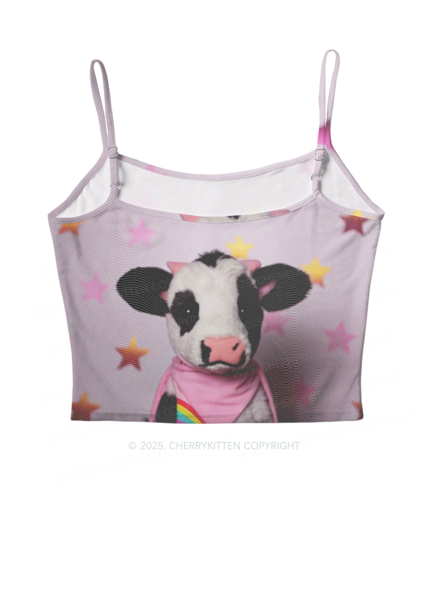 Cow Magic Stars Y2K Mesh Cami Tank Cherrykitten