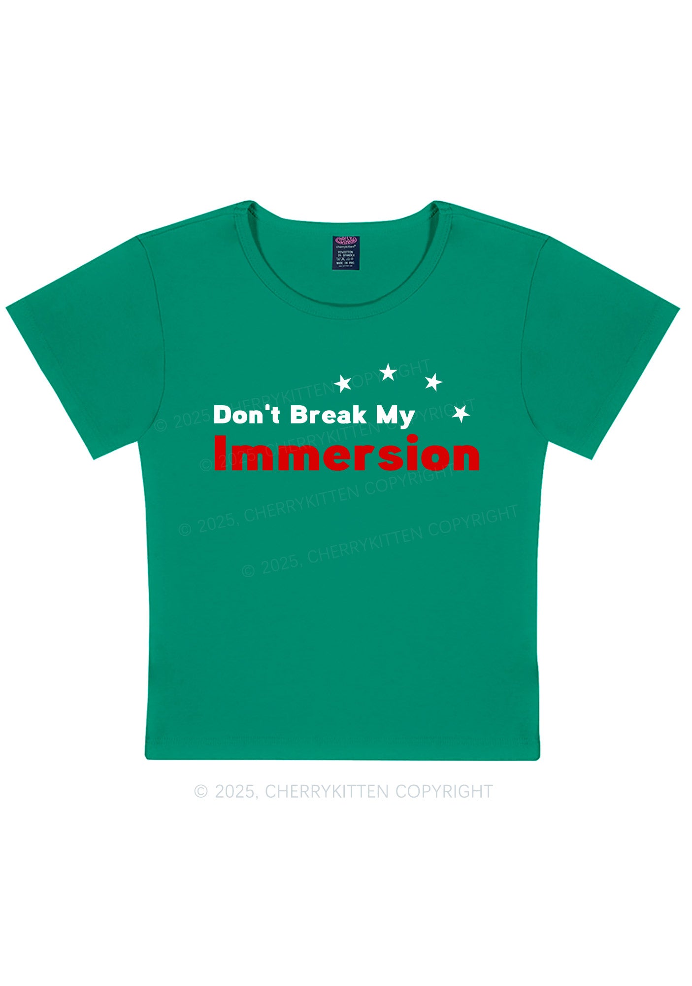 Dont Break My Immersion Y2K Baby Tee Cherrykitten