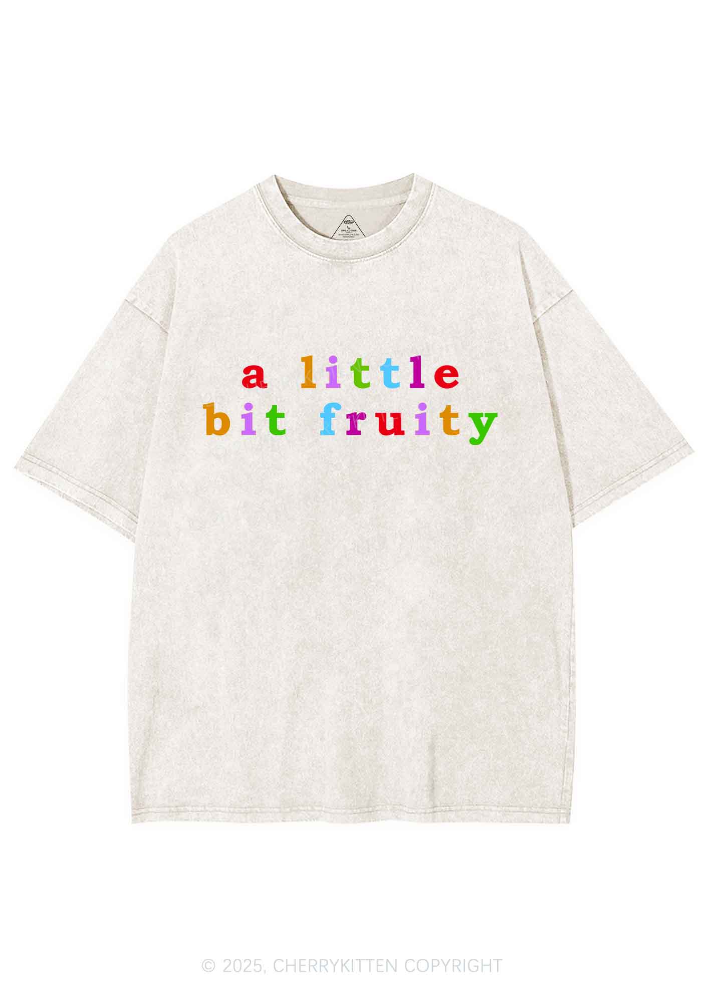 A Little Bit Fruity Y2K Shirts Washed Tee Cherrykitten