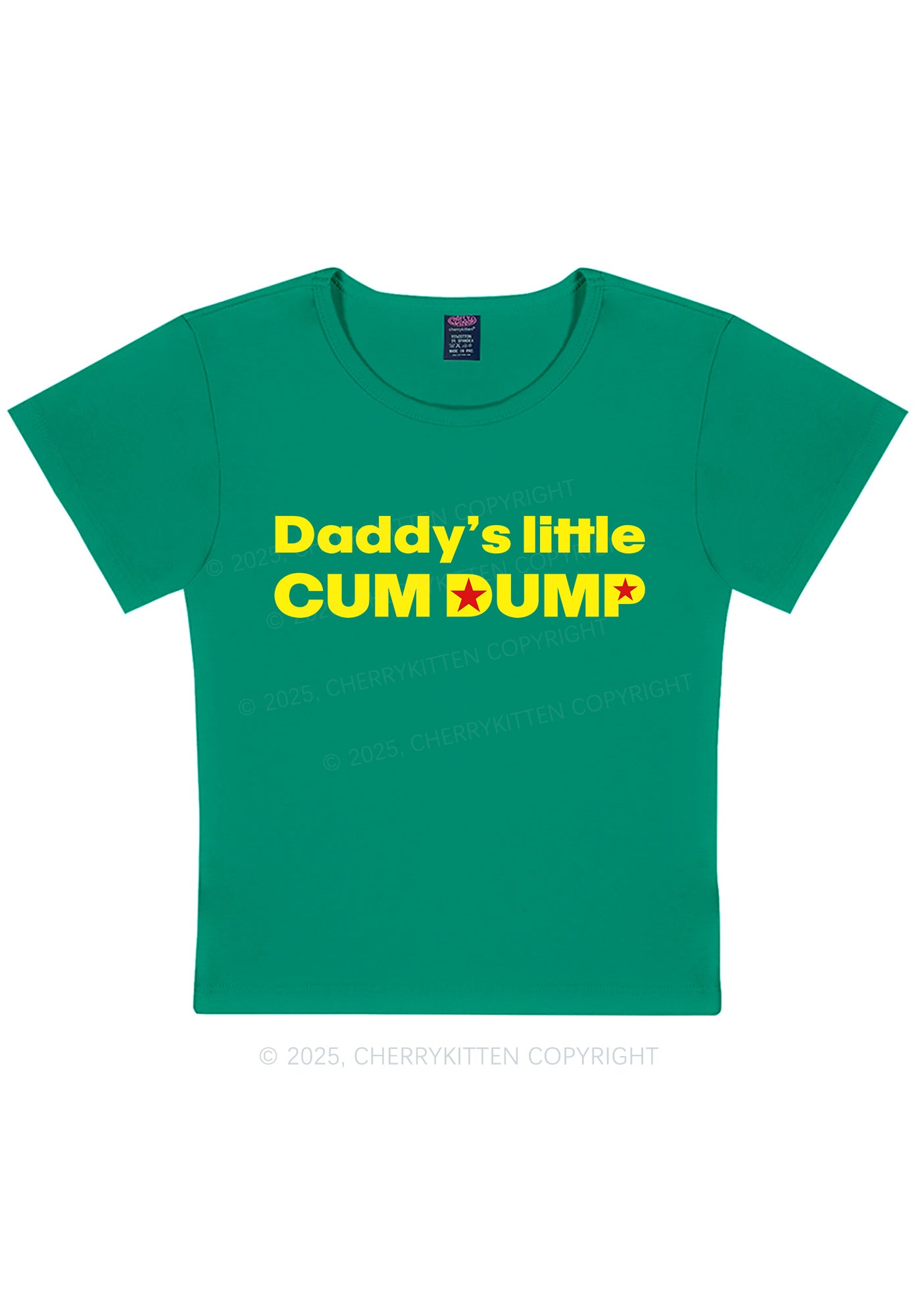 Daddys Little Cum Dump Y2K Baby Tee Cherrykitten