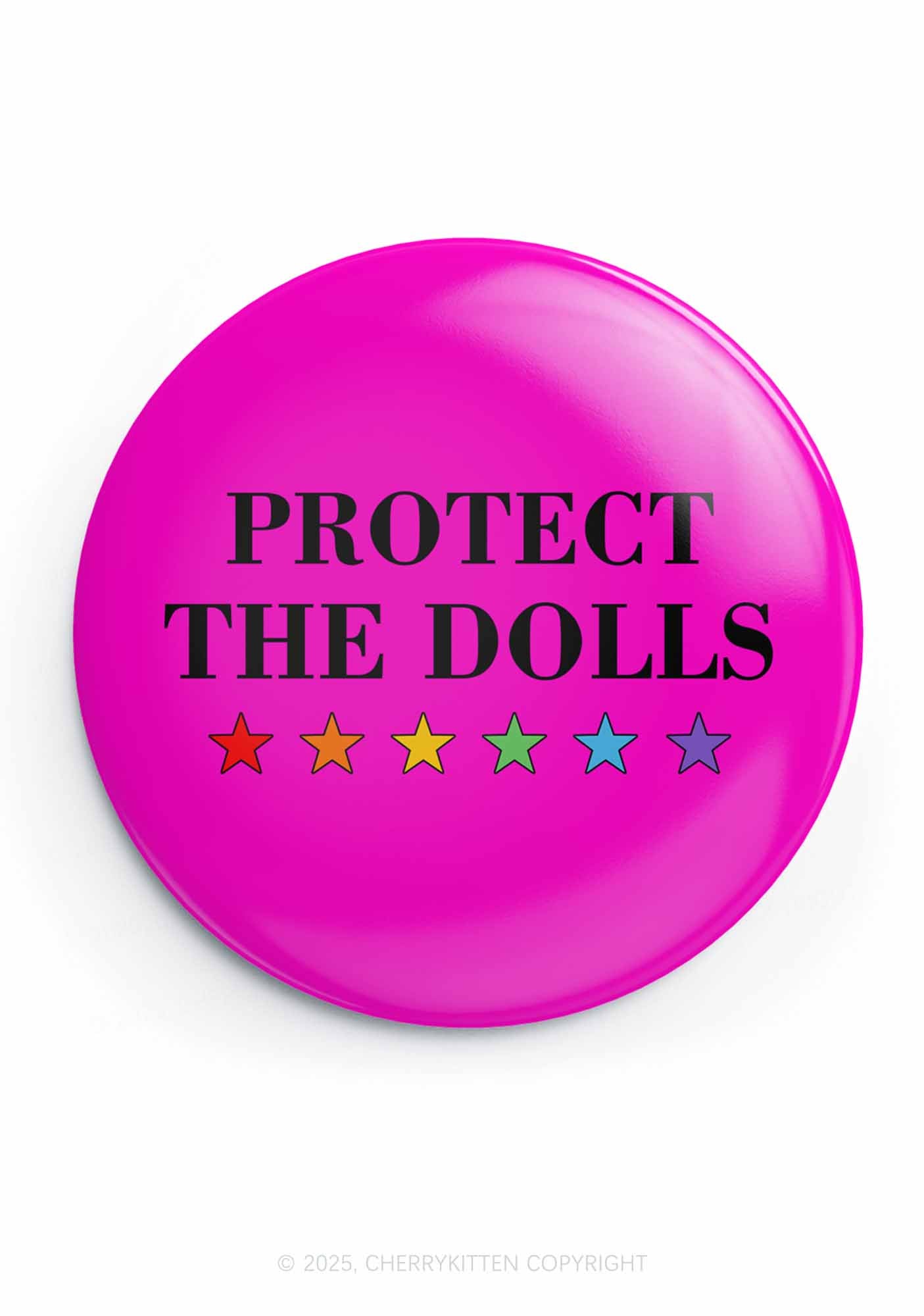 Protect The Dolls Pride 1Pc Y2K Pin Badge Cherrykitten