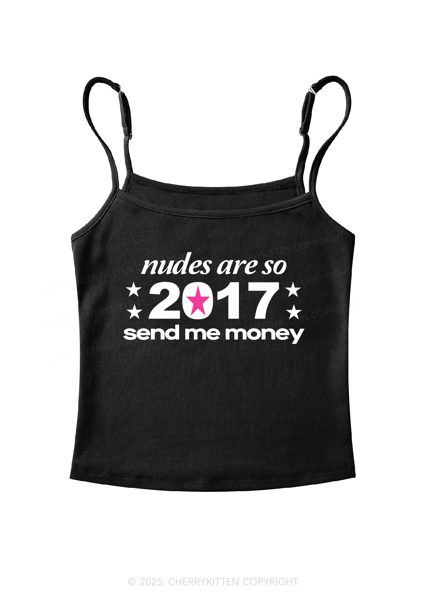Nxdes Send Me Money Y2K Spaghetti Strap Cami Cherrykitten