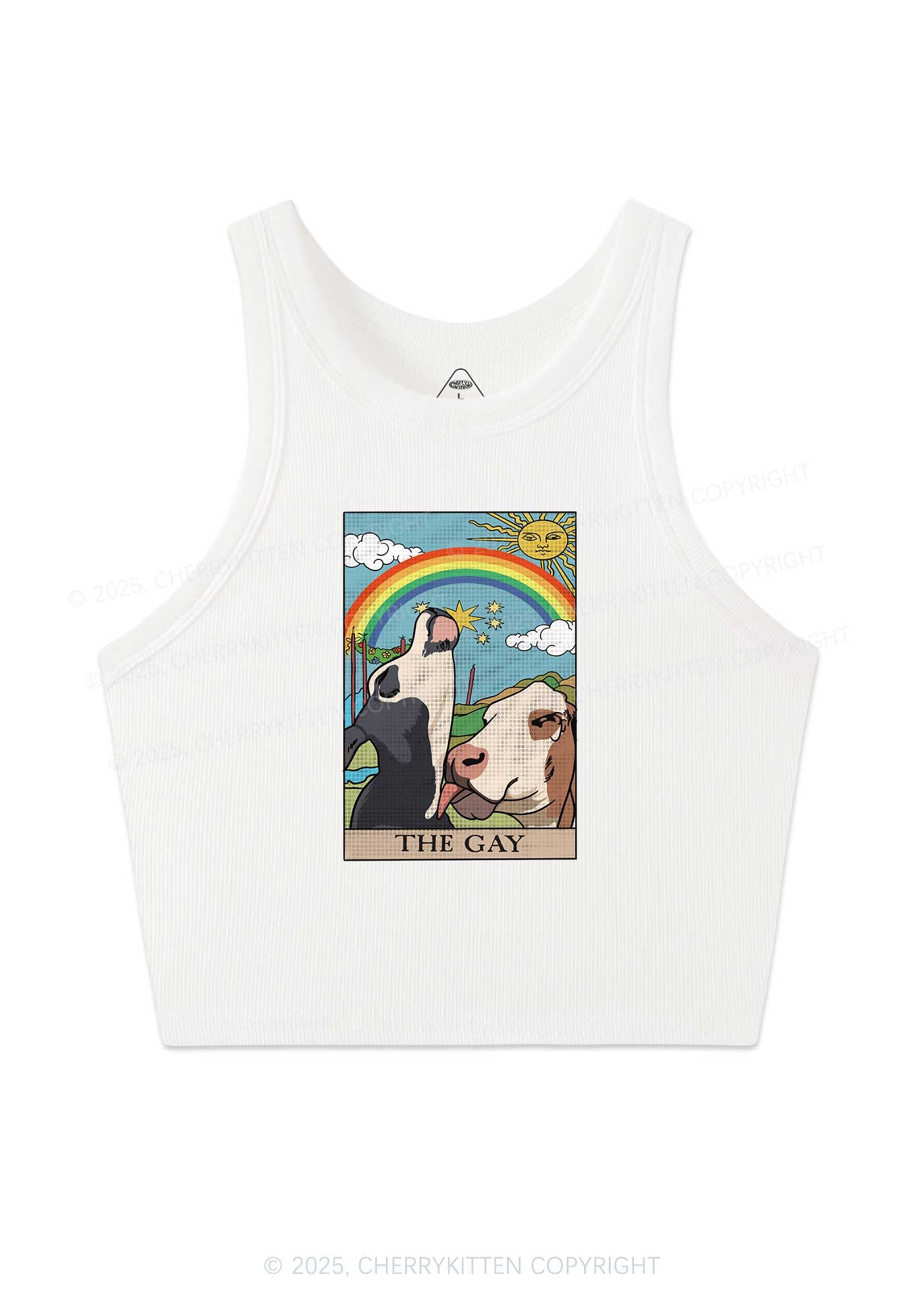 The Gay Pride Y2K Crop Tank Top Cherrykitten