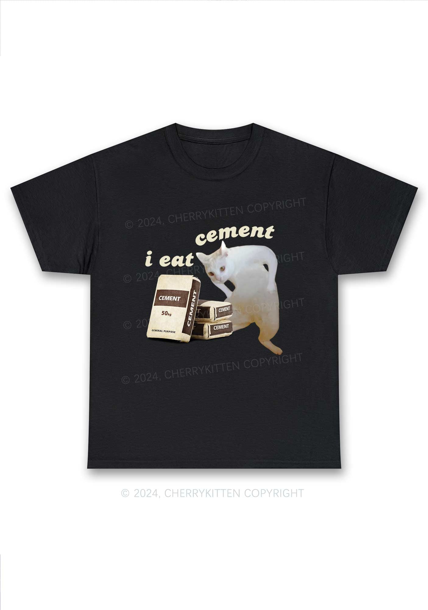 I Eat Cement Y2K Chunky Shirt Cherrykitten