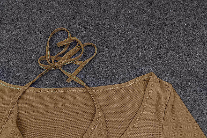 V Neck Bow See Through Long Sleeve Top Cherrykitten