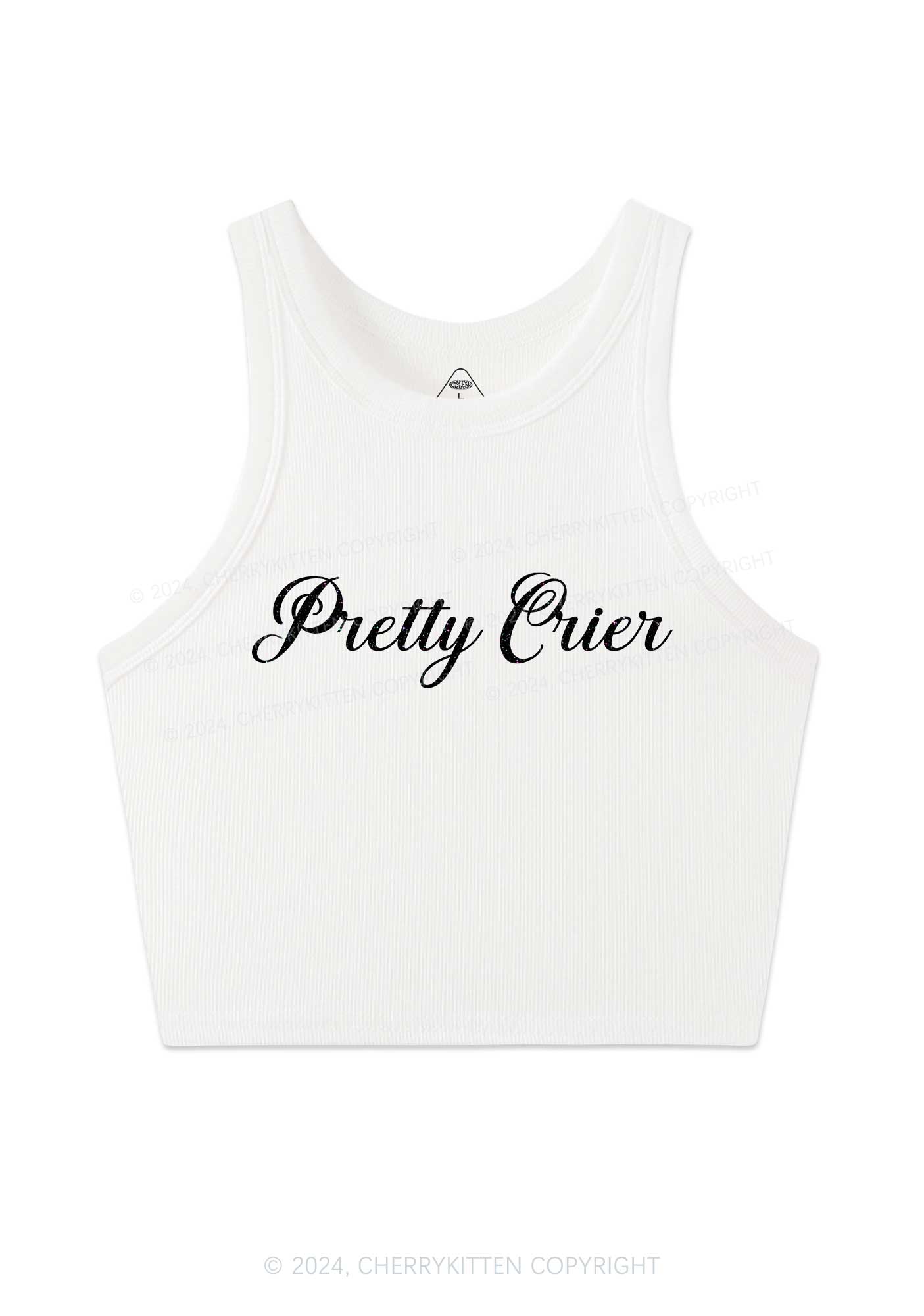 Pretty Crier Y2K Crop Tank Top Cherrykitten