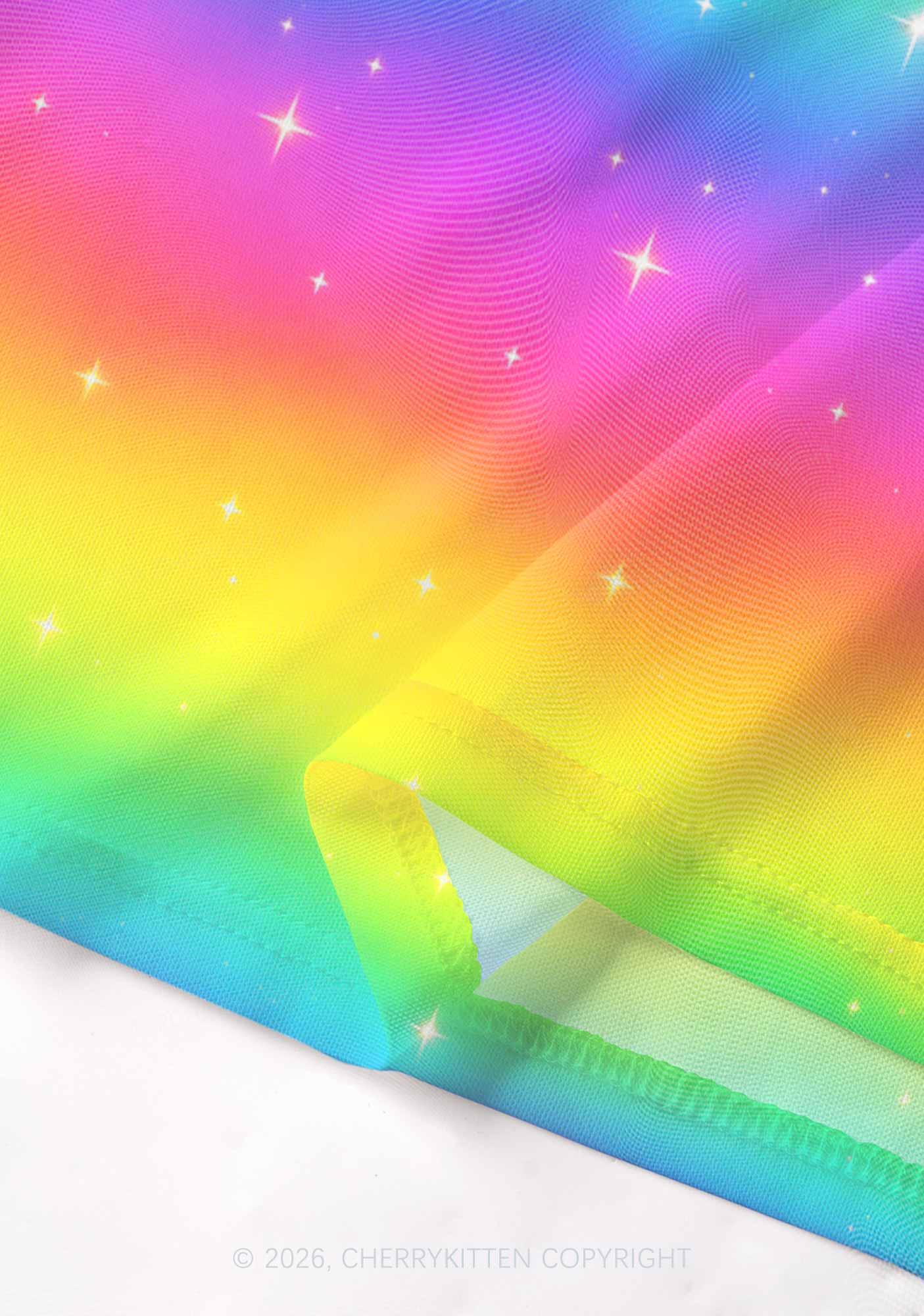 Rainbow Faggot Pride Y2K Mesh Cami Tank Cherrykitten
