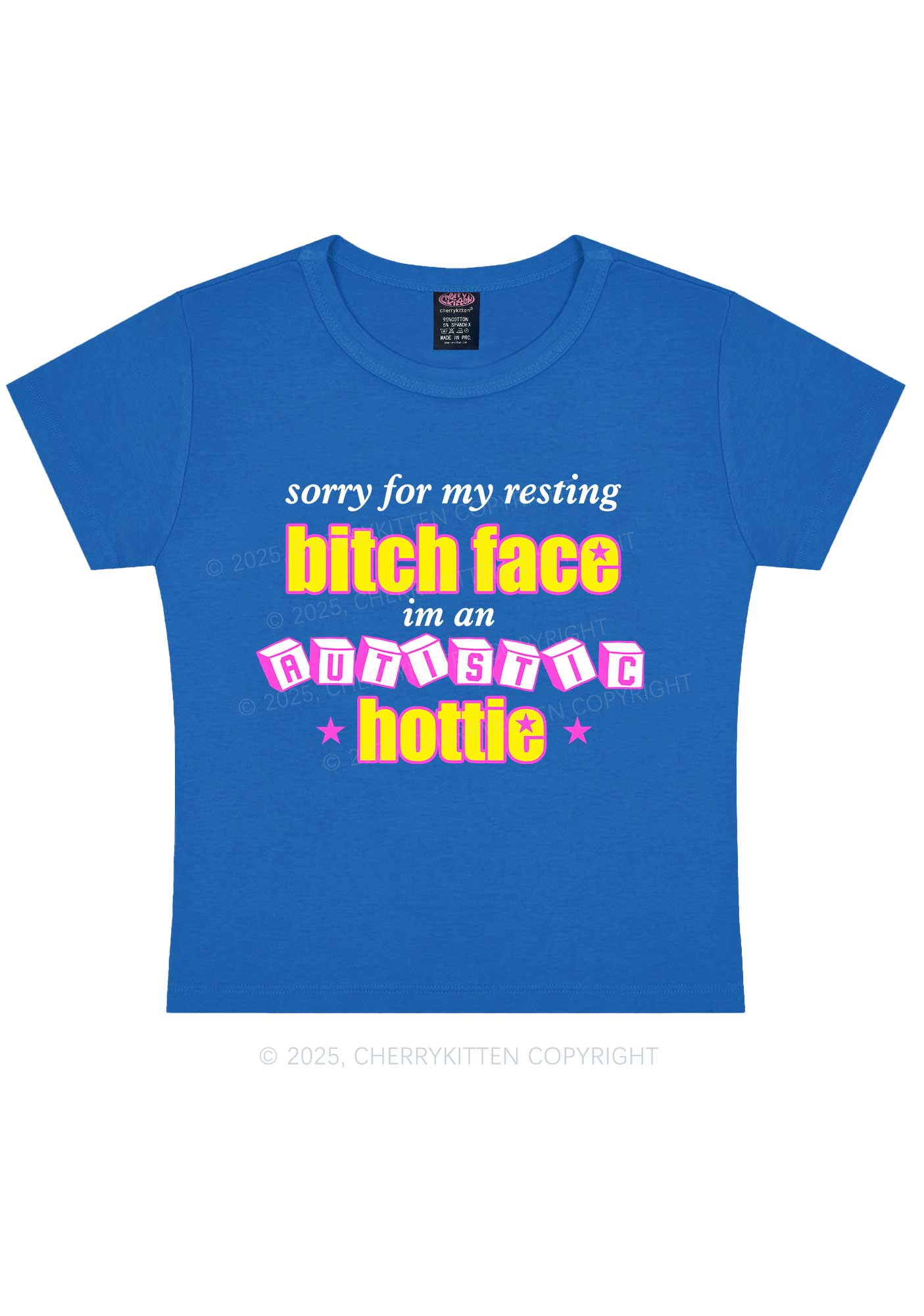 Autistic Hottie Y2K Baby Tee Cherrykitten