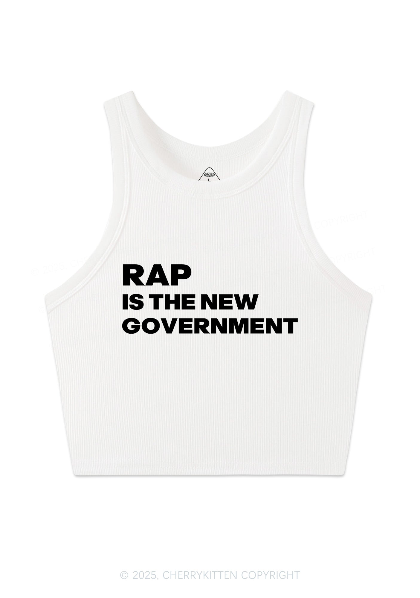 Rap Government Y2K Crop Tank Top Cherrykitten