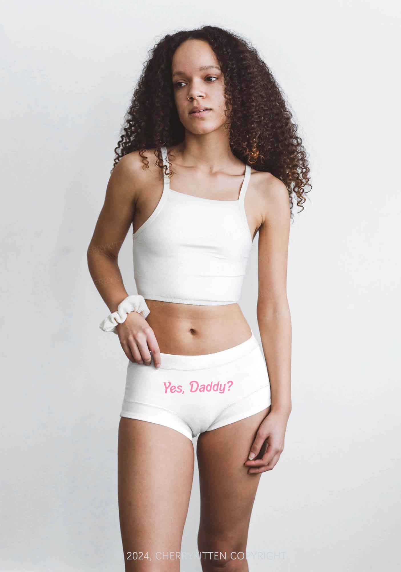 Yes Daddy Y2K Mid Rise Waist Boyshort Cherrykitten