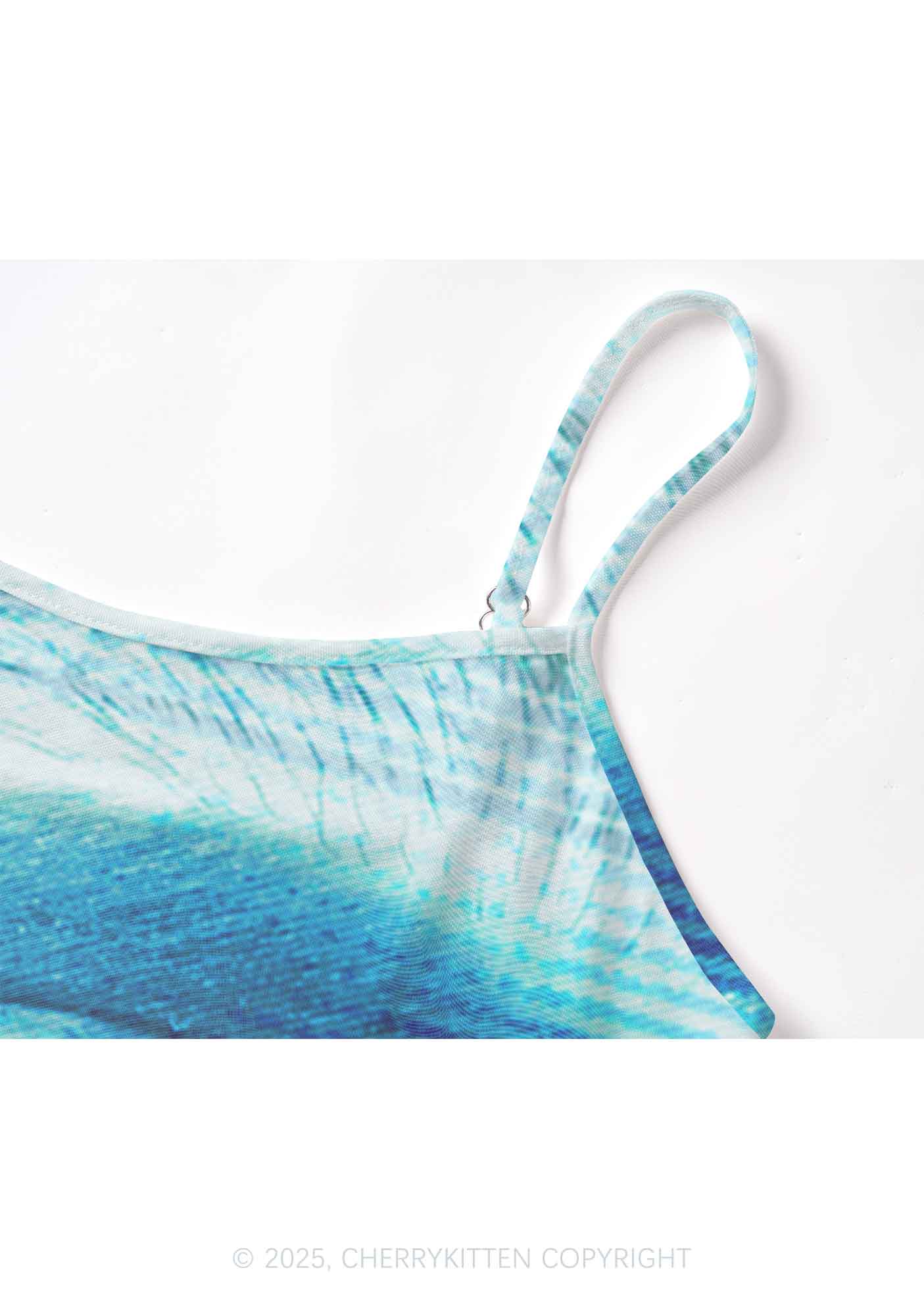 Halloween Tech Blue Eye Y2K Mesh Cami Tank Cherrykitten