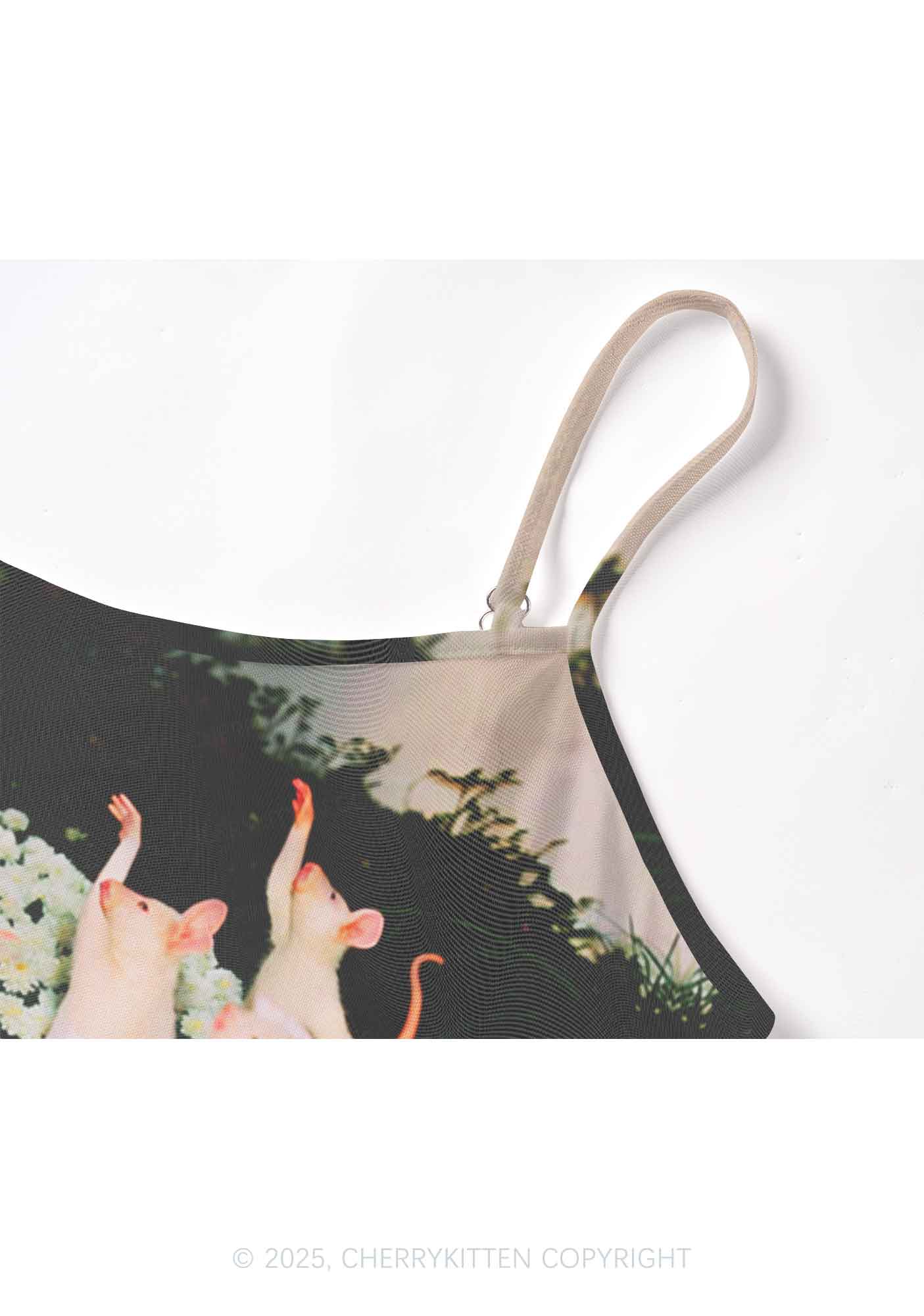 Ballet Rats Y2K Mesh Cami Tank Cherrykitten