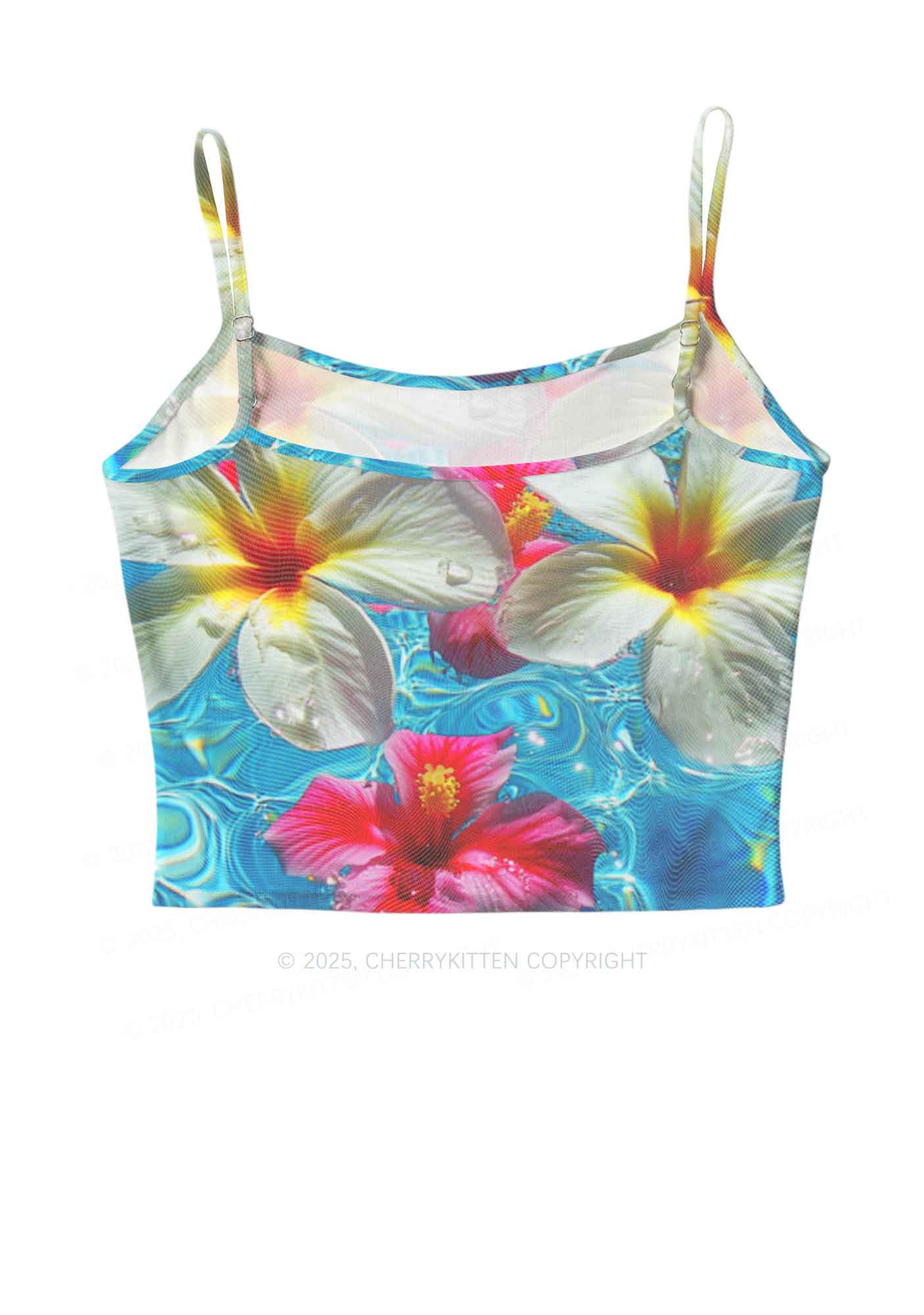 Blooming Floral Y2K Mesh Cami Tank Cherrykitten