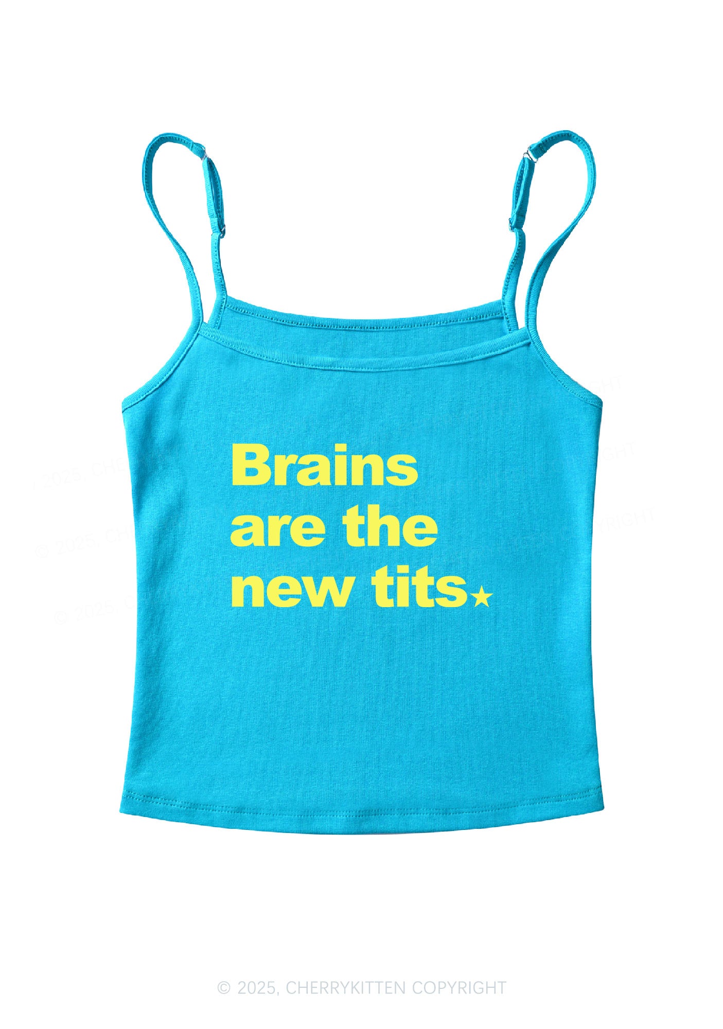 Brains Are New Txts Y2K Spaghetti Strap Cami Cherrykitten