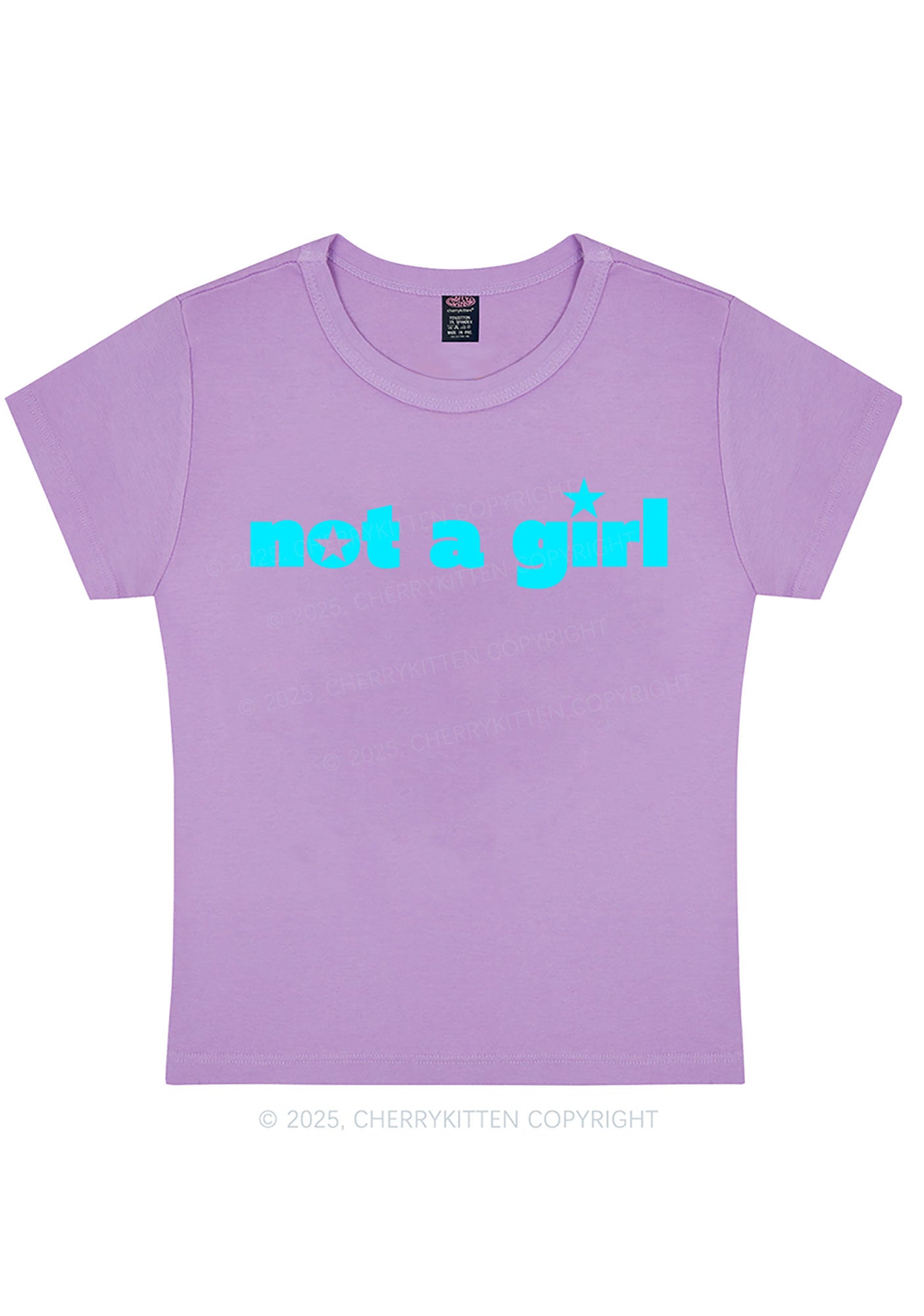 Not A Girl Y2K Baby Tee Cherrykitten