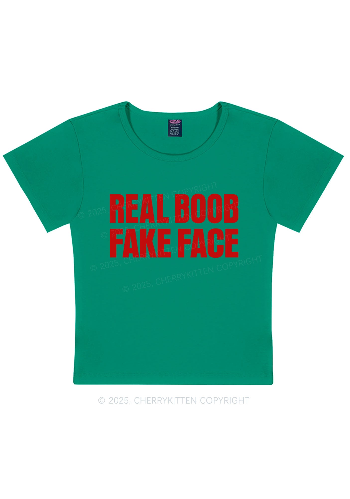 Fake Face Real Bxxb Y2K Baby Tee Cherrykitten