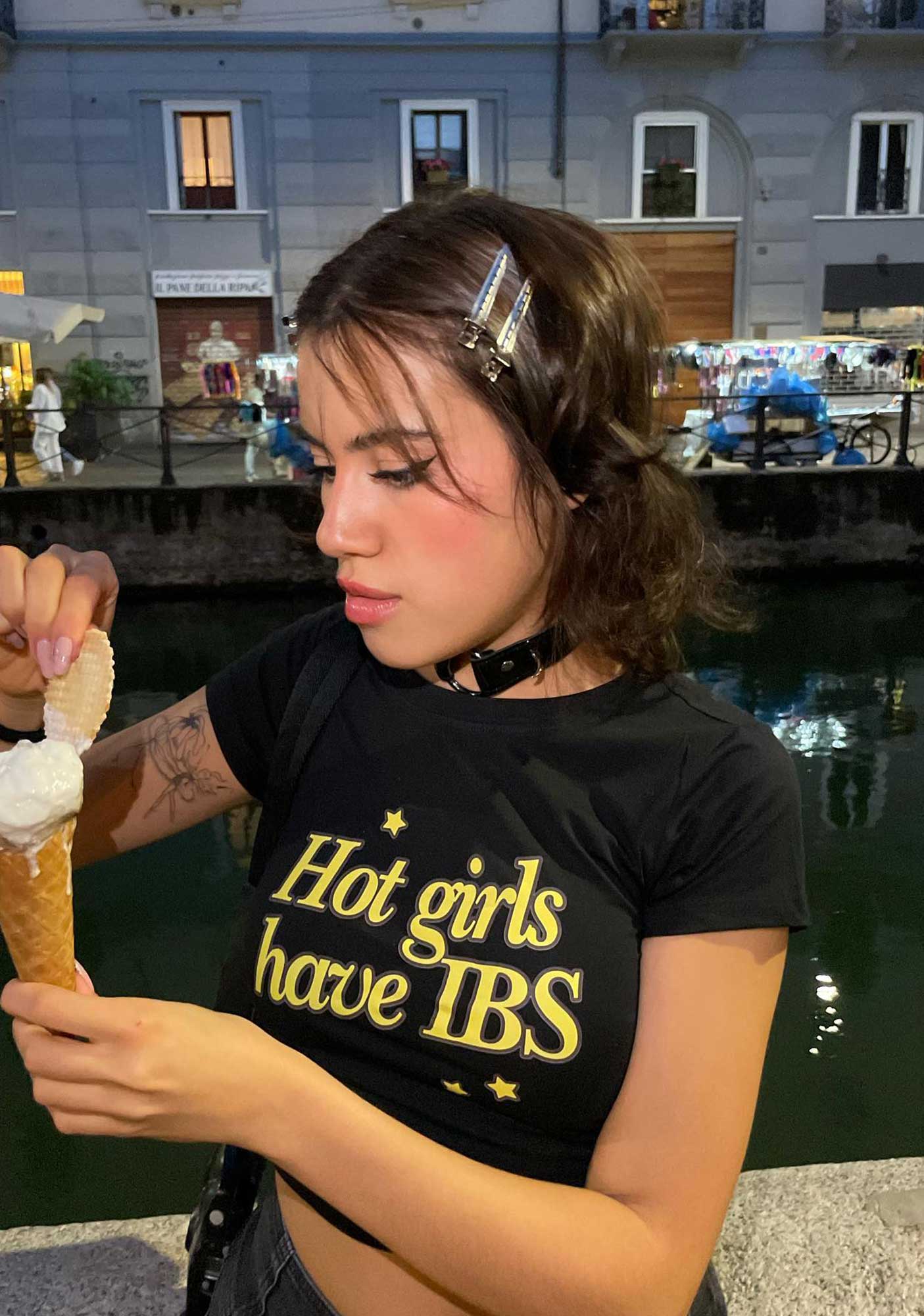 Hot Girls Have IBS Y2K Baby Tee