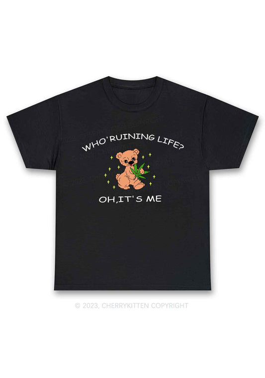 Who' Ruining Life Y2K Chunky Shirt Cherrykitten