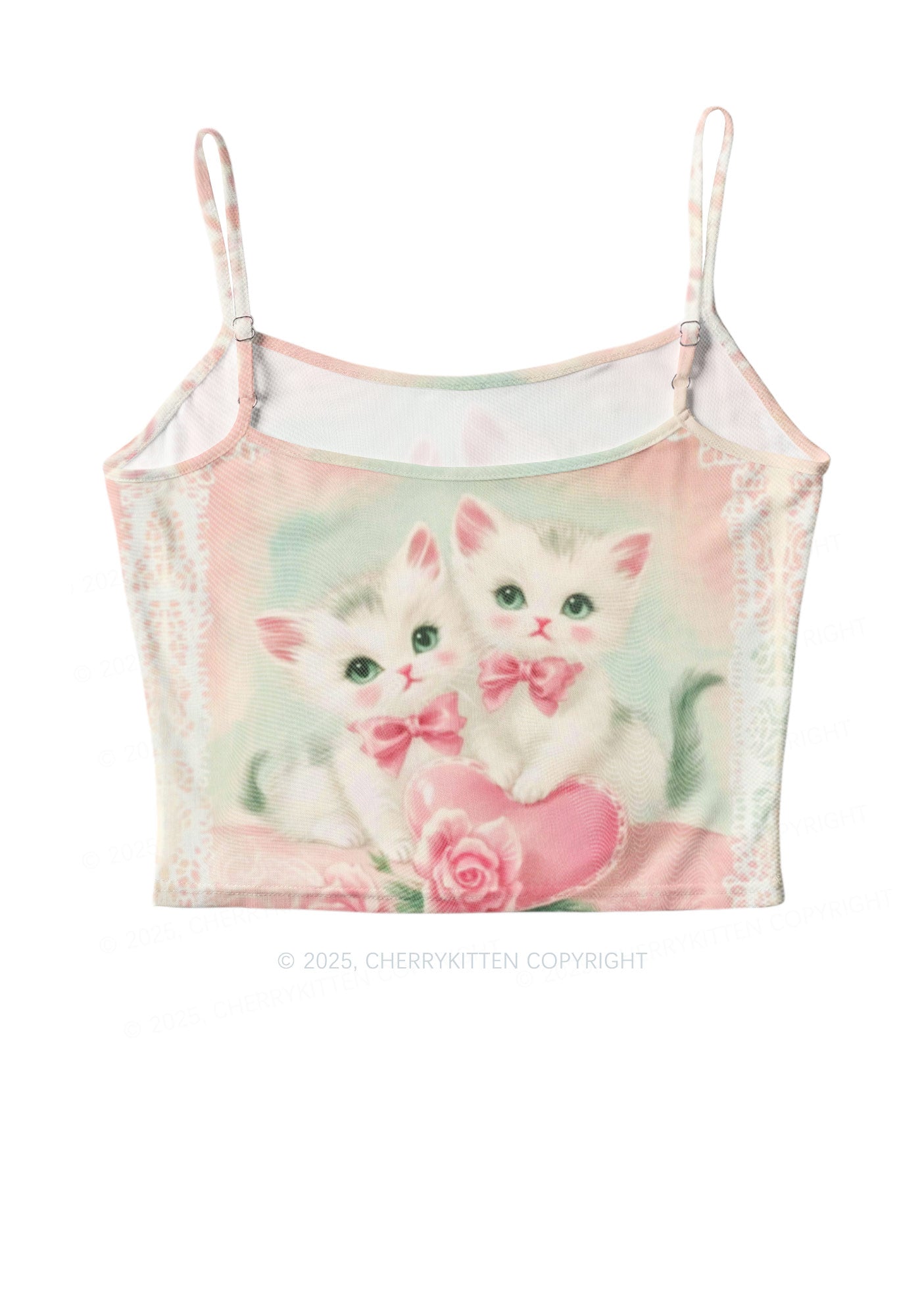 Rose Kitties Y2K Mesh Cami Tank Cherrykitten