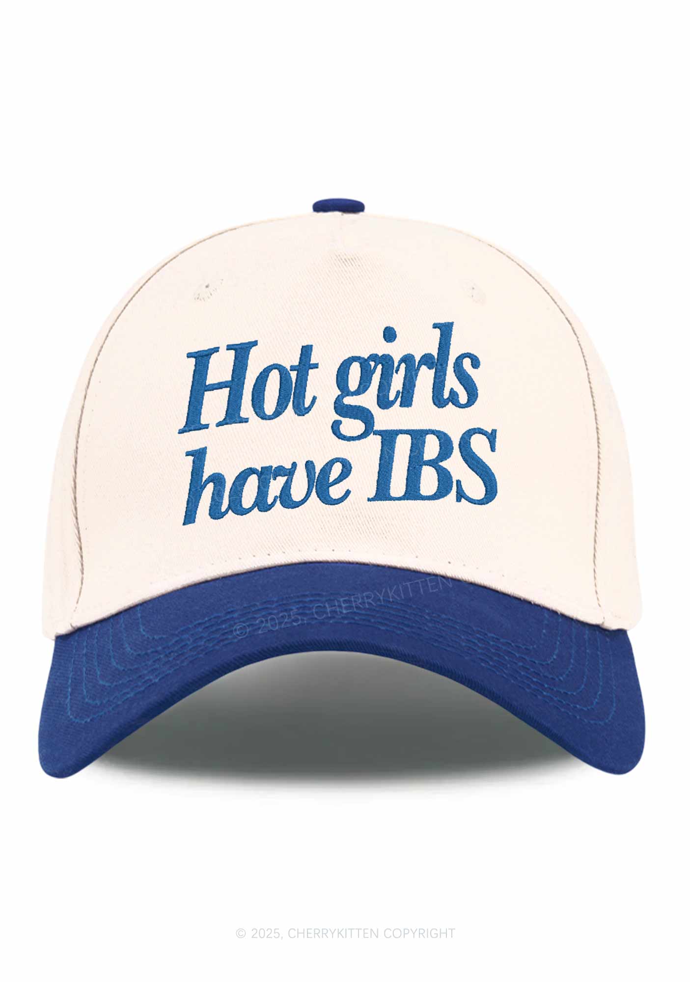 Hot Girls Have IBS Y2K Color Block Baseball Cap Cherrykitten