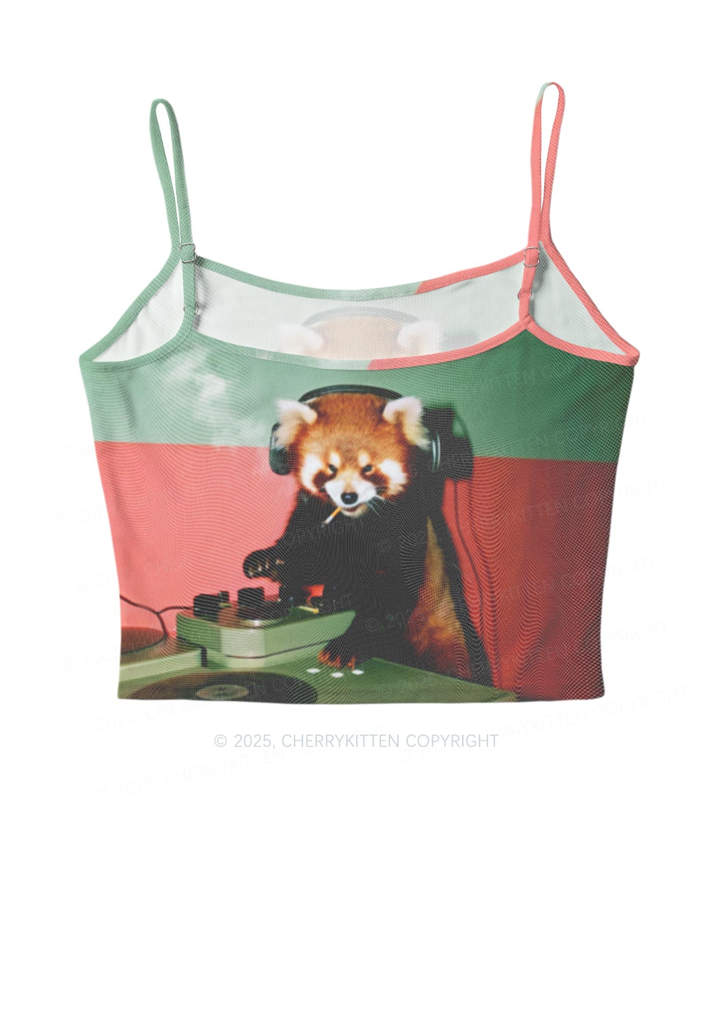 Red Panda Smoke Y2K Mesh Cami Tank Cherrykitten