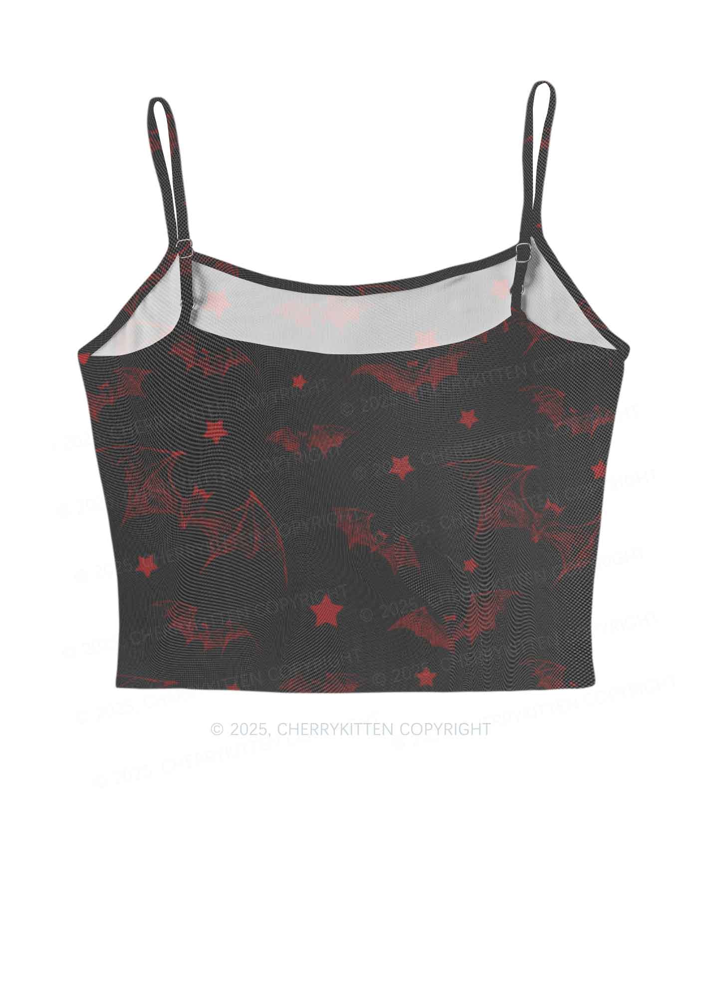 Bat And Star Y2K Mesh Cami Tank Cherrykitten