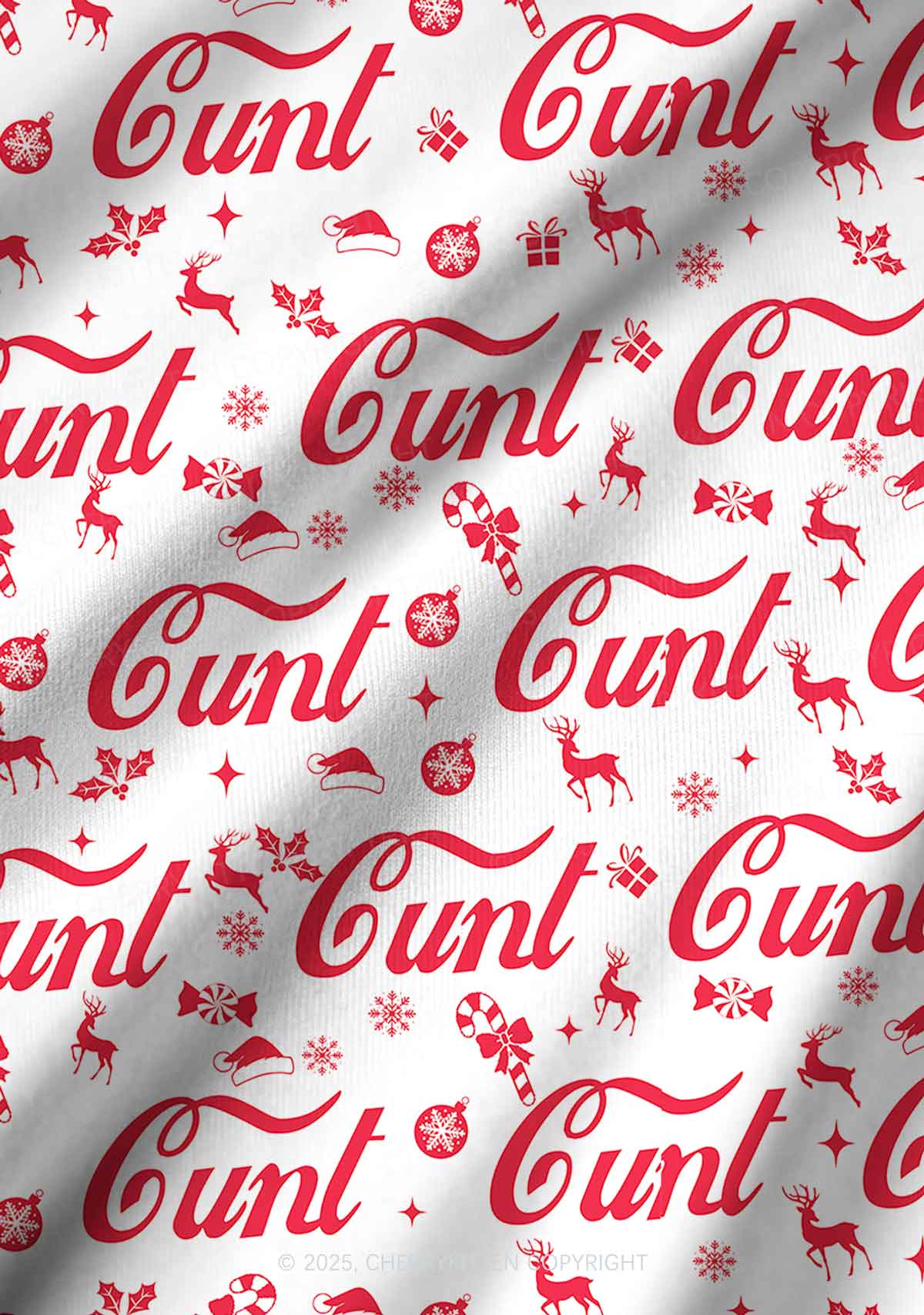 Christmas Cxxt Y2K Print Long Sleeve Pajama Set Cherrykitten