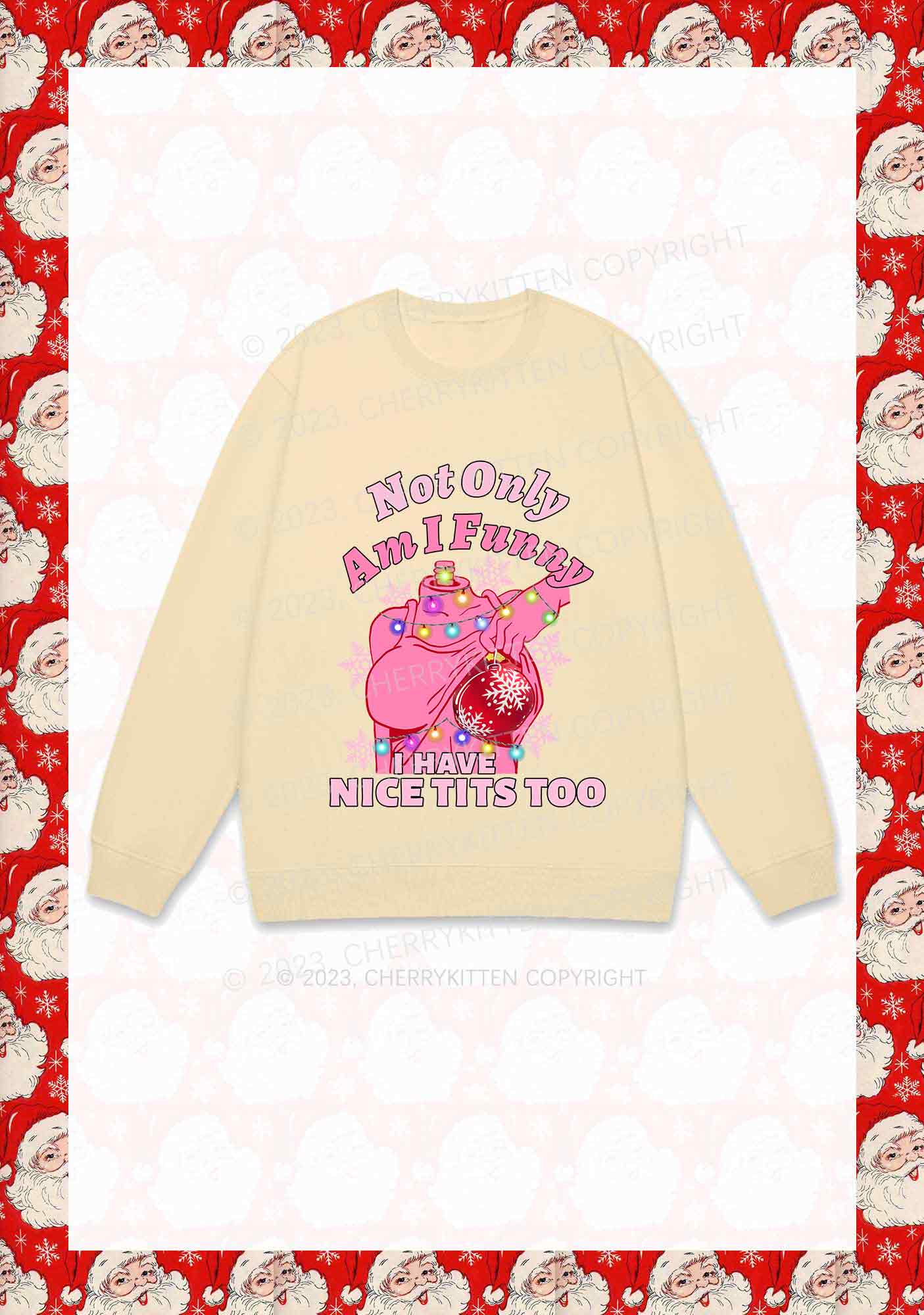 I Have Nice Dots Too Christmas Y2K Sweatshirt Cherrykitten