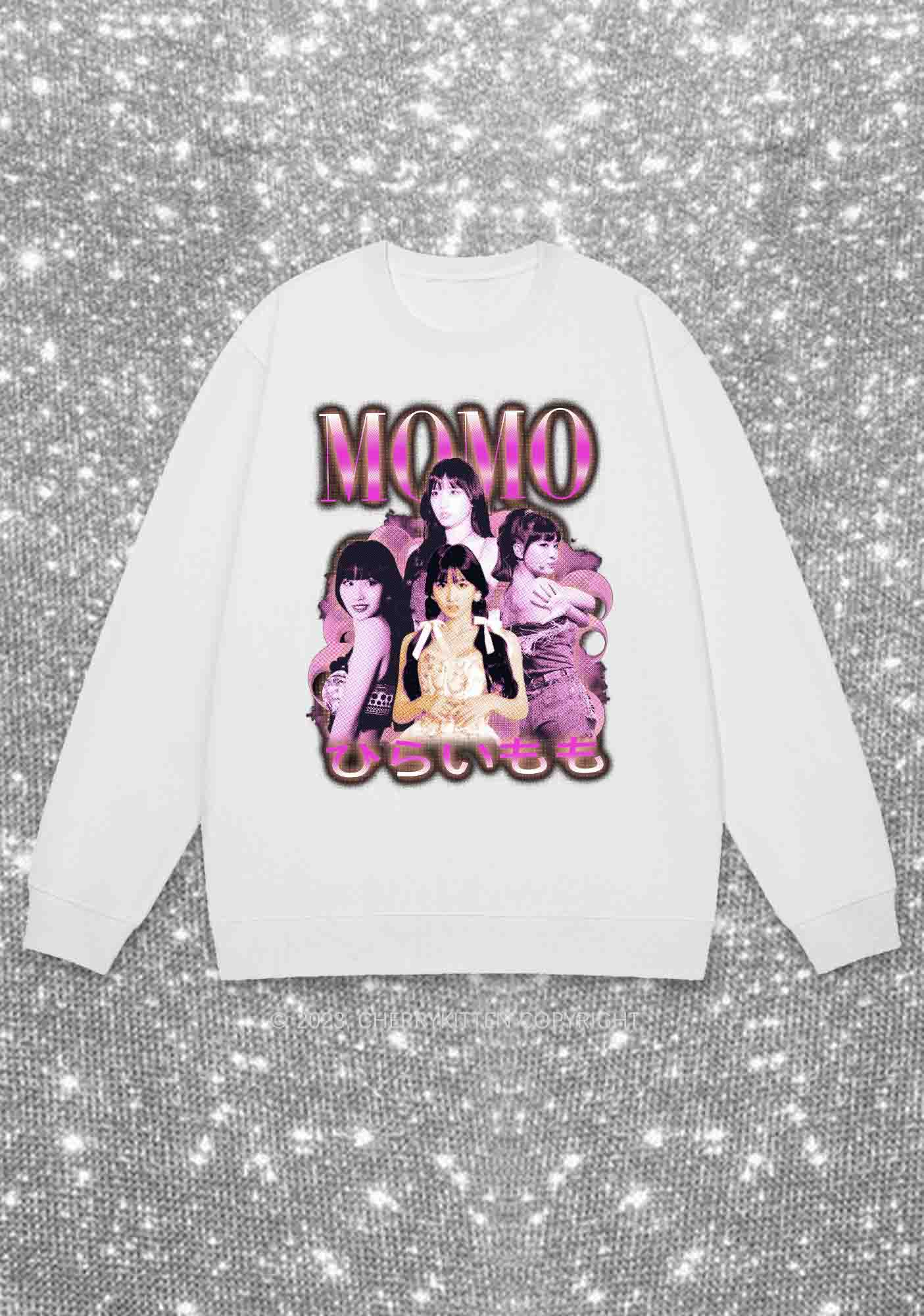 Momo Photos Kpop Y2K Sweatshirt Cherrykitten