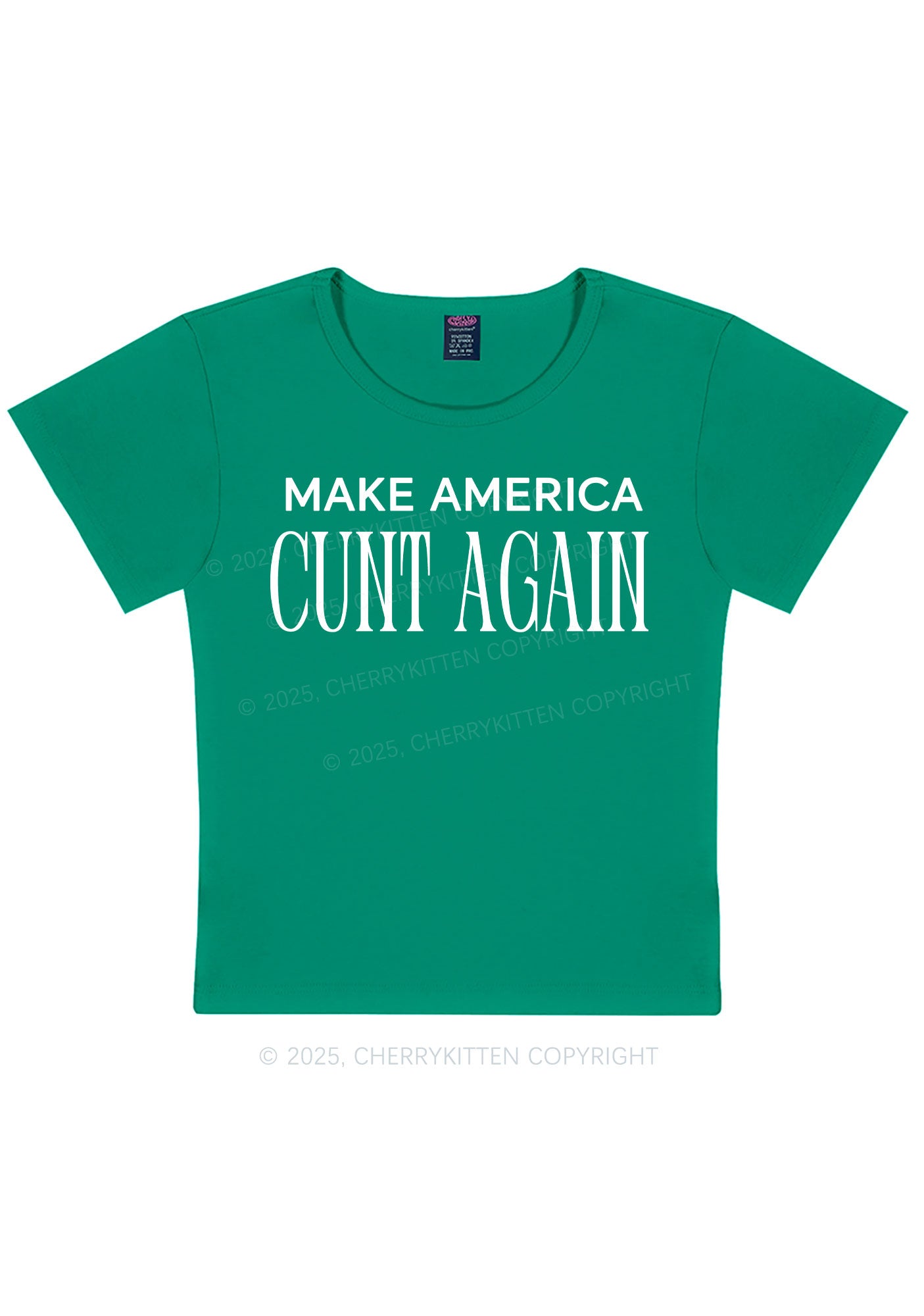 Make America Cxxt Again Y2K Baby Tee Cherrykitten