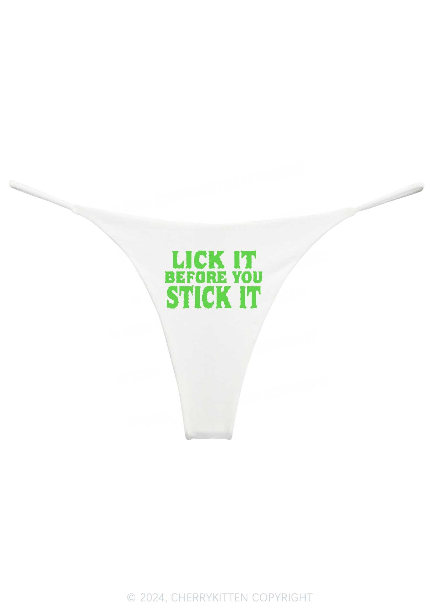 Lick It Before Stick It Y2K Bikini String Thong Cherrykitten