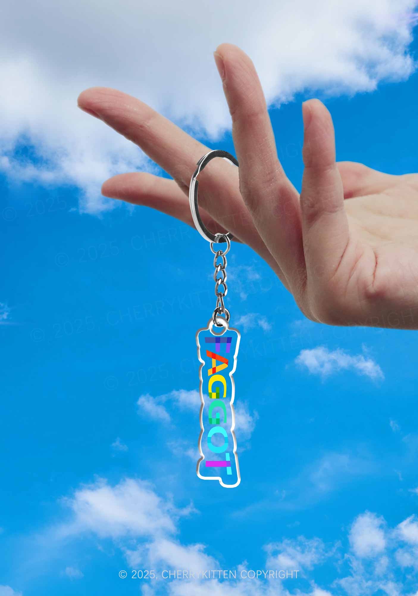 Colorful Faggot Pride 1Pc Y2K Keychain Cherrykitten
