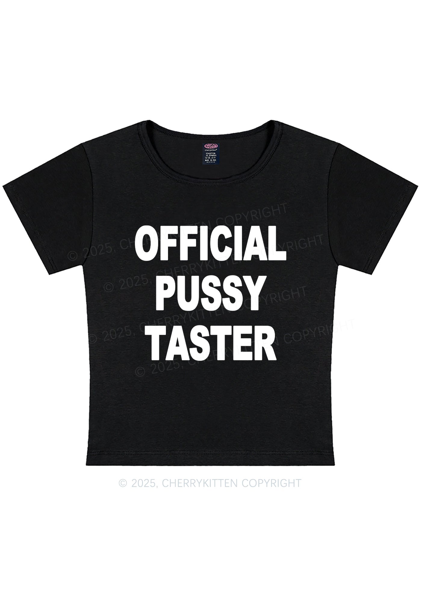 Official Puxxy Taster Y2K Baby Tee Cherrykitten