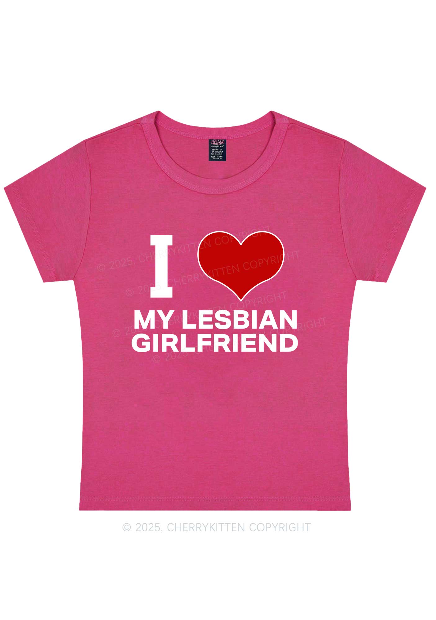 I Love My Lesbian GF Y2K Baby Tee Cherrykitten