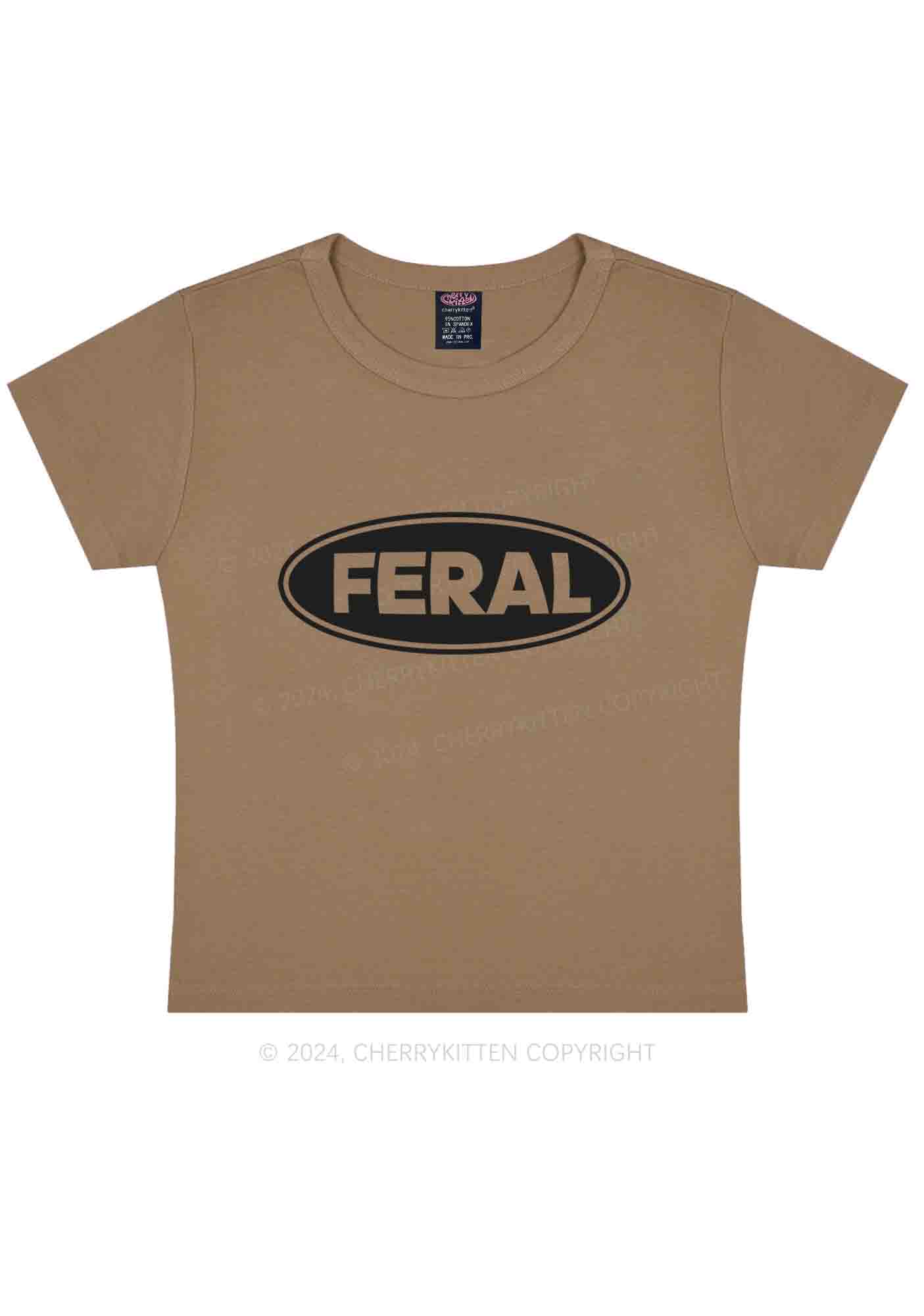 Feral Y2K Baby Tee Cherrykitten