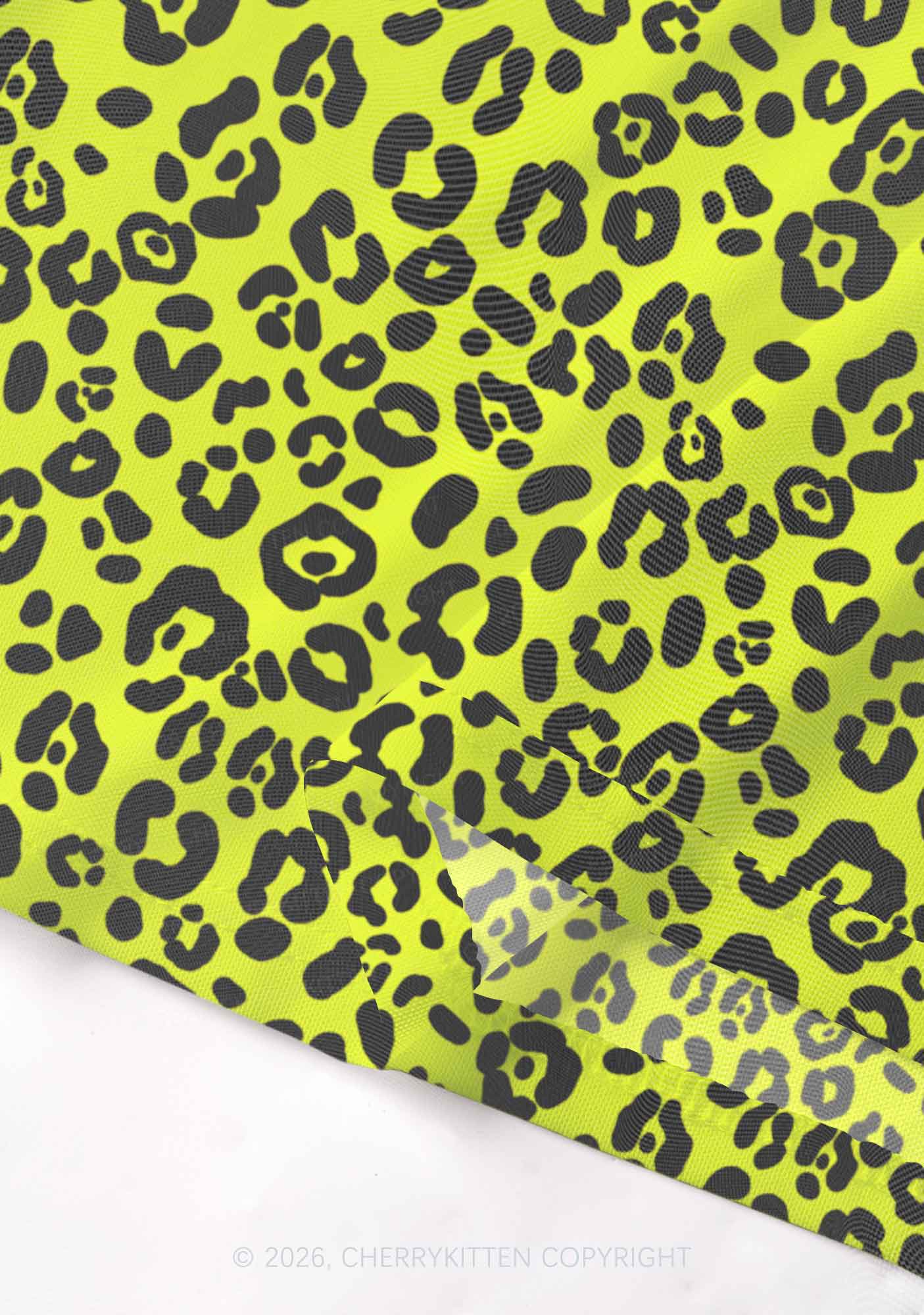 Neon Leopard Y2K Mesh Crop Top Cherrykitten