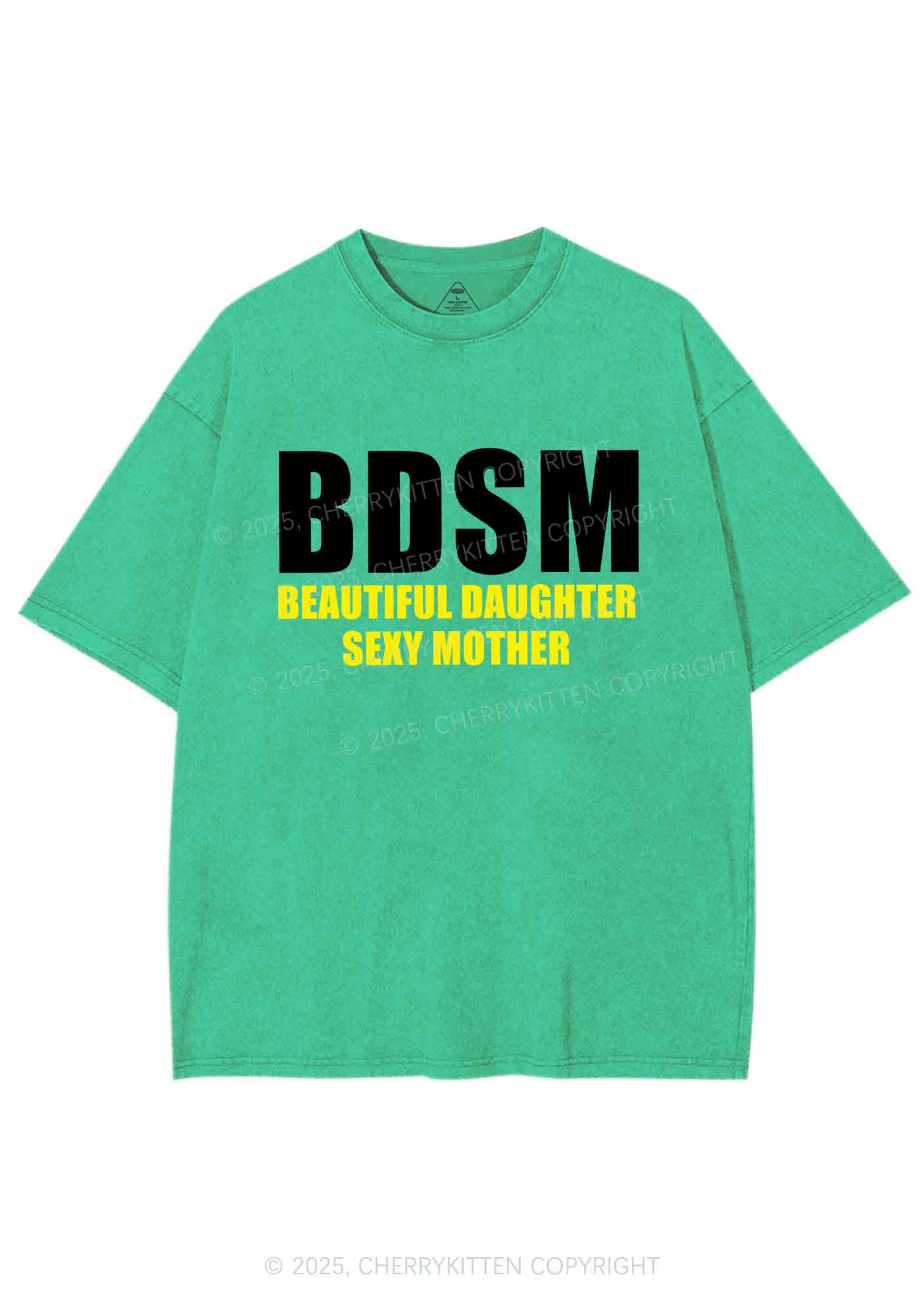 BDSM Daughter Mother Y2K Shirts Washed Tee Cherrykitten