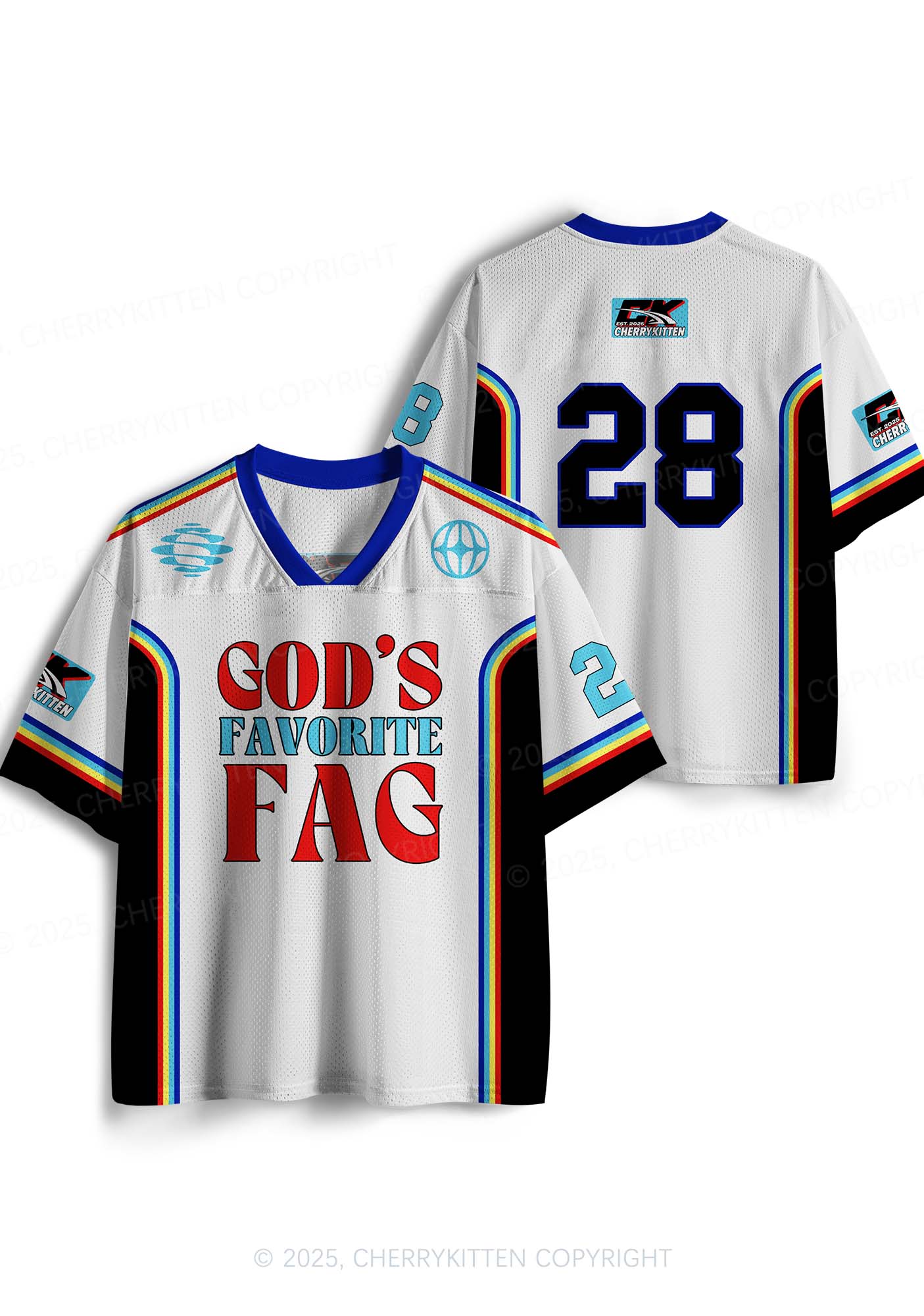 Custom Gods Favorite Fag Pride Y2K Sport Jersey Shirts Cherrykitten